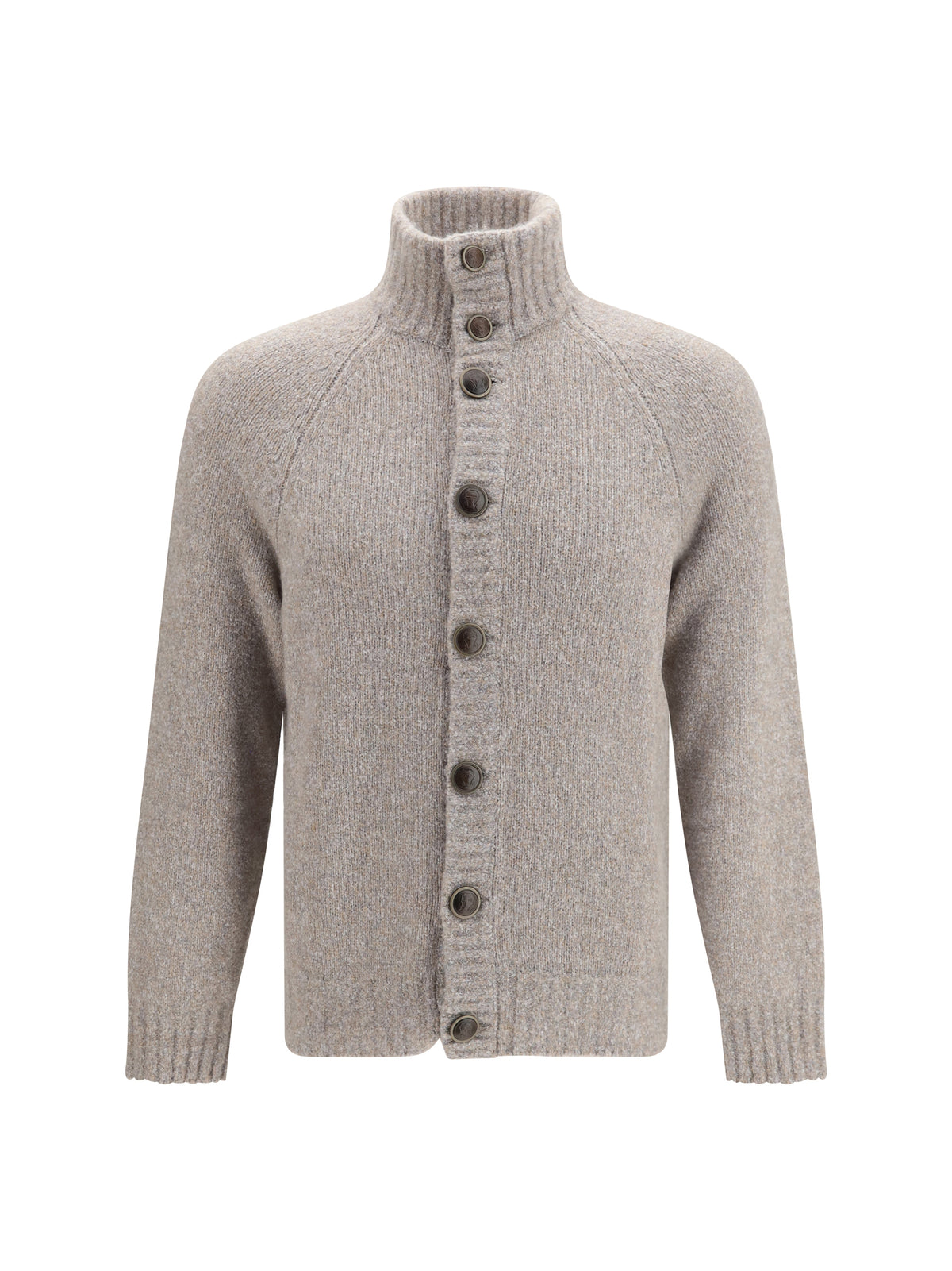 Brunello Cucinelli Men Wool, Silk And Cashmere Cardigan BRUNELLO CUCINELLI