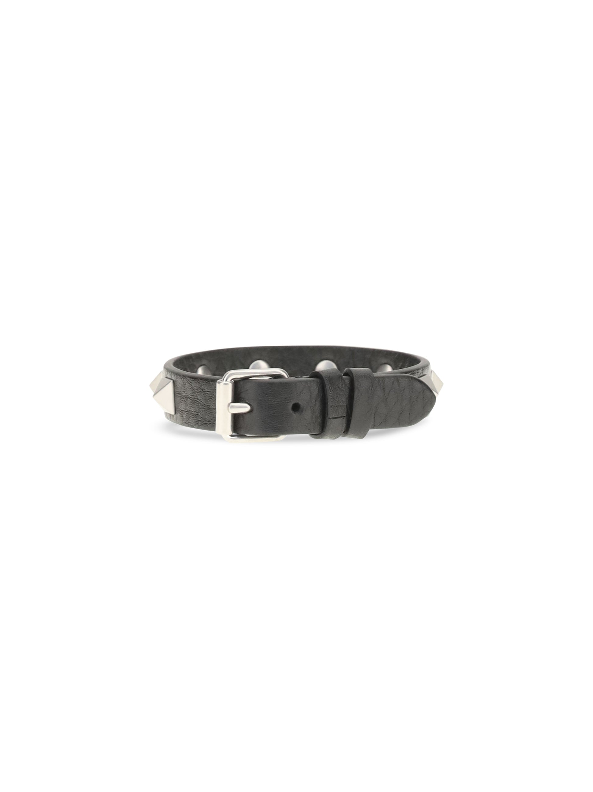 Valentino Garavani Men Rockstud Leather Bracelet VALENTINO GARAVANI