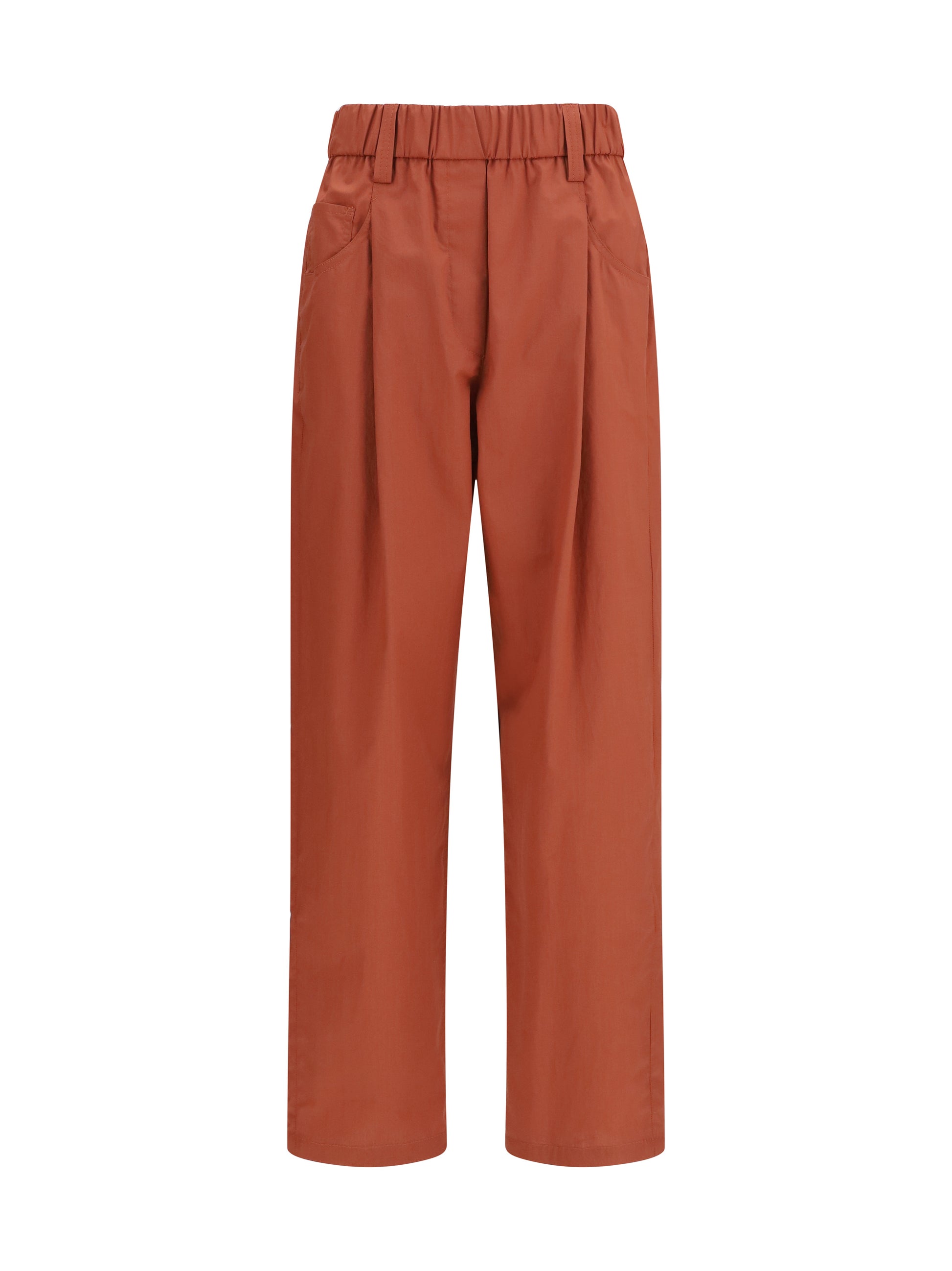 Brunello Cucinelli Women Cotton Elasticated Pants BRUNELLO CUCINELLI