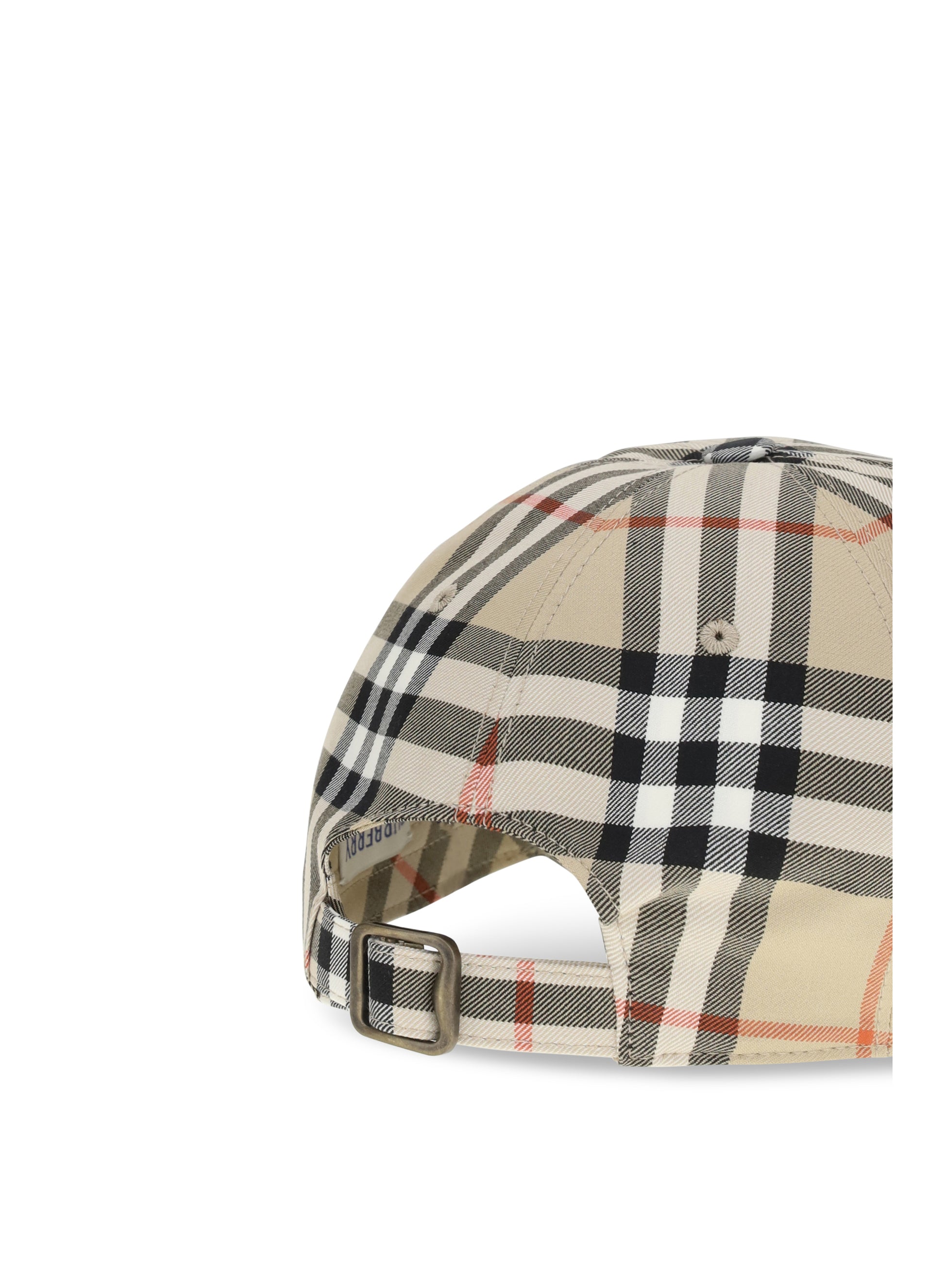 Burberry Men Check Cotton Baseball Cap BURBERRY