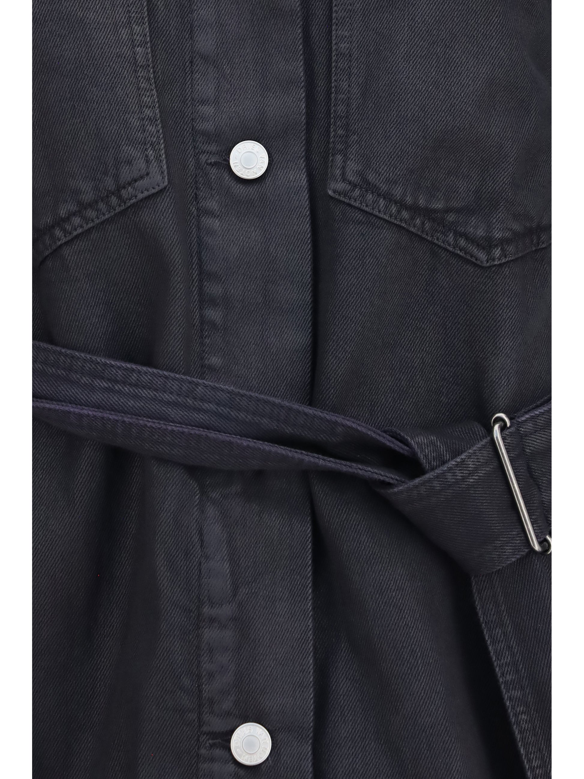 Dries Van Noten Women Cropped Cotton Jacket With Belt DRIES VAN NOTEN