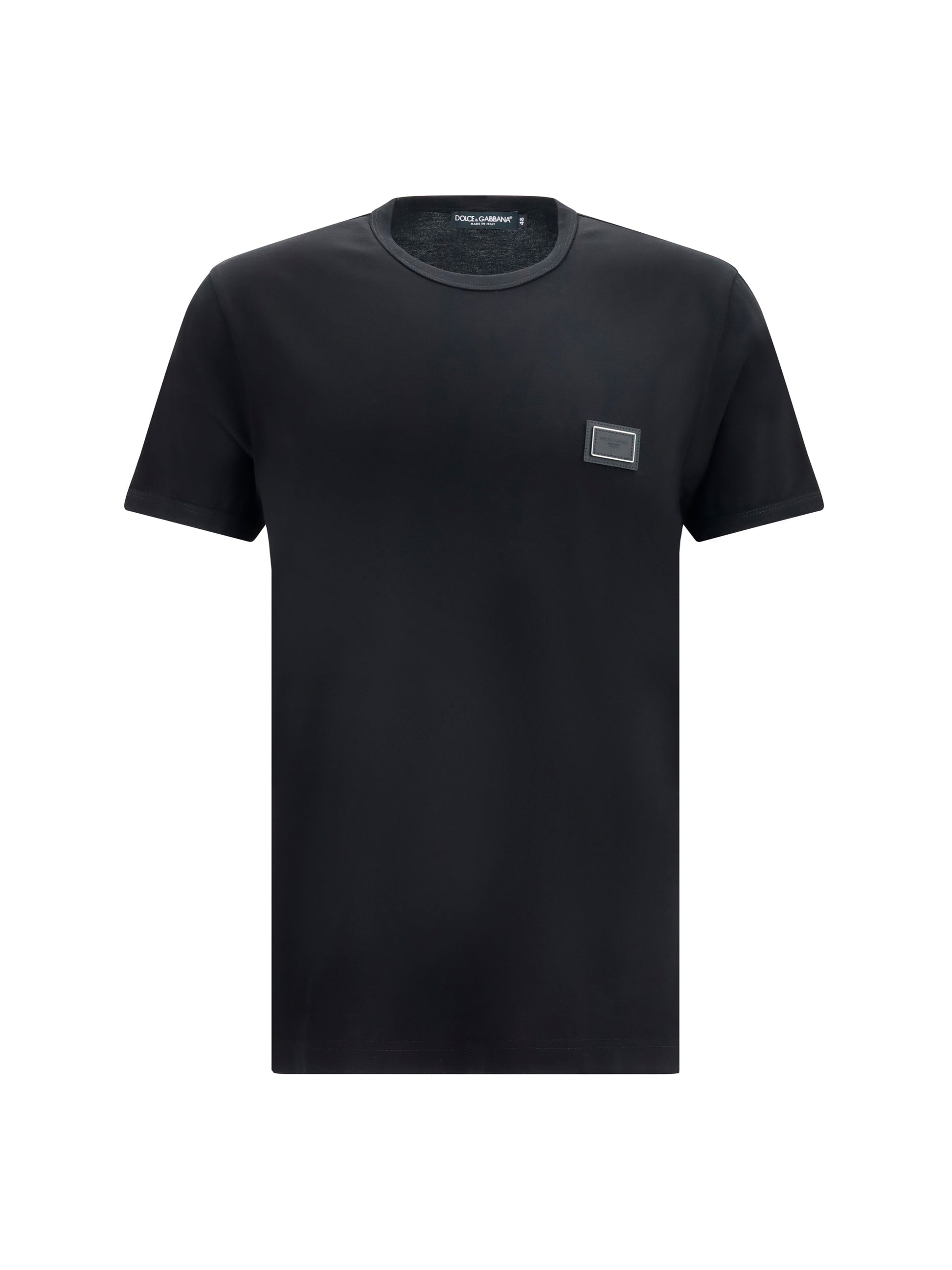 Dolce & Gabbana Men Cotton T-Shirt With Logo Plaque DOLCE & GABBANA