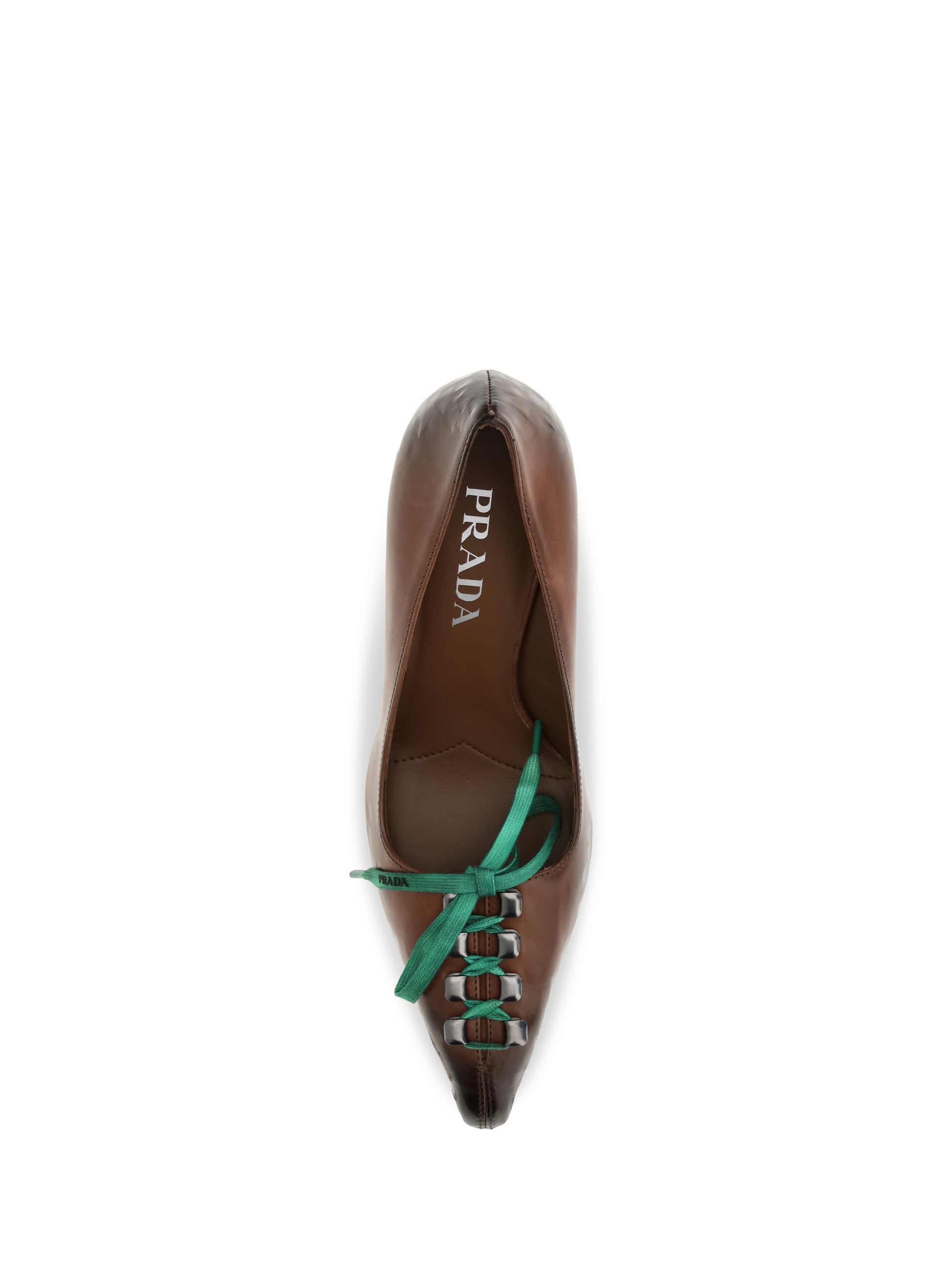 Prada Women Leather Lace-Up Pumps PRADA