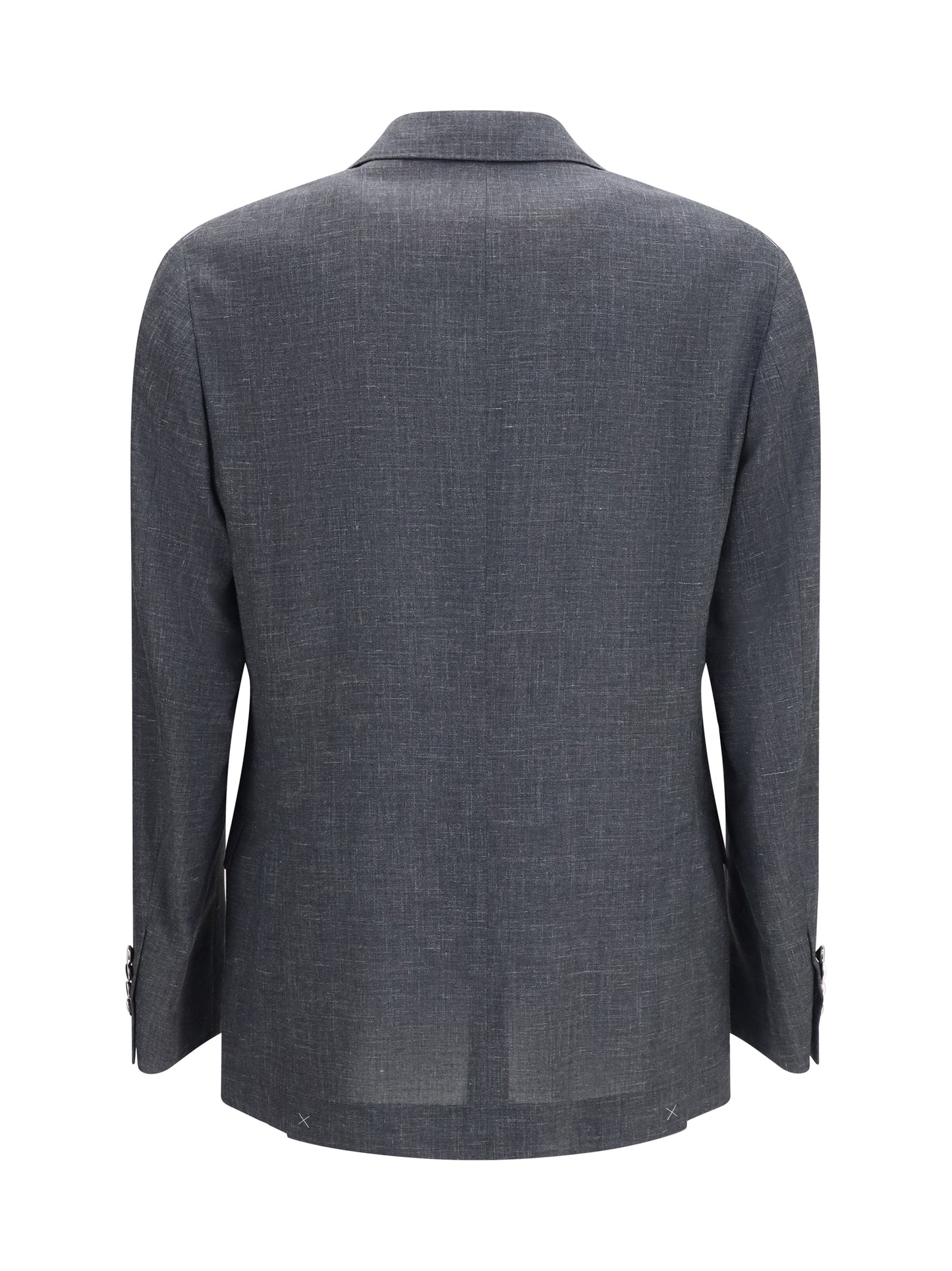 Brunello Cucinelli Men Deconstructed Jacket In Flame-Textured Wool, Silk, And Linen BRUNELLO CUCINELLI