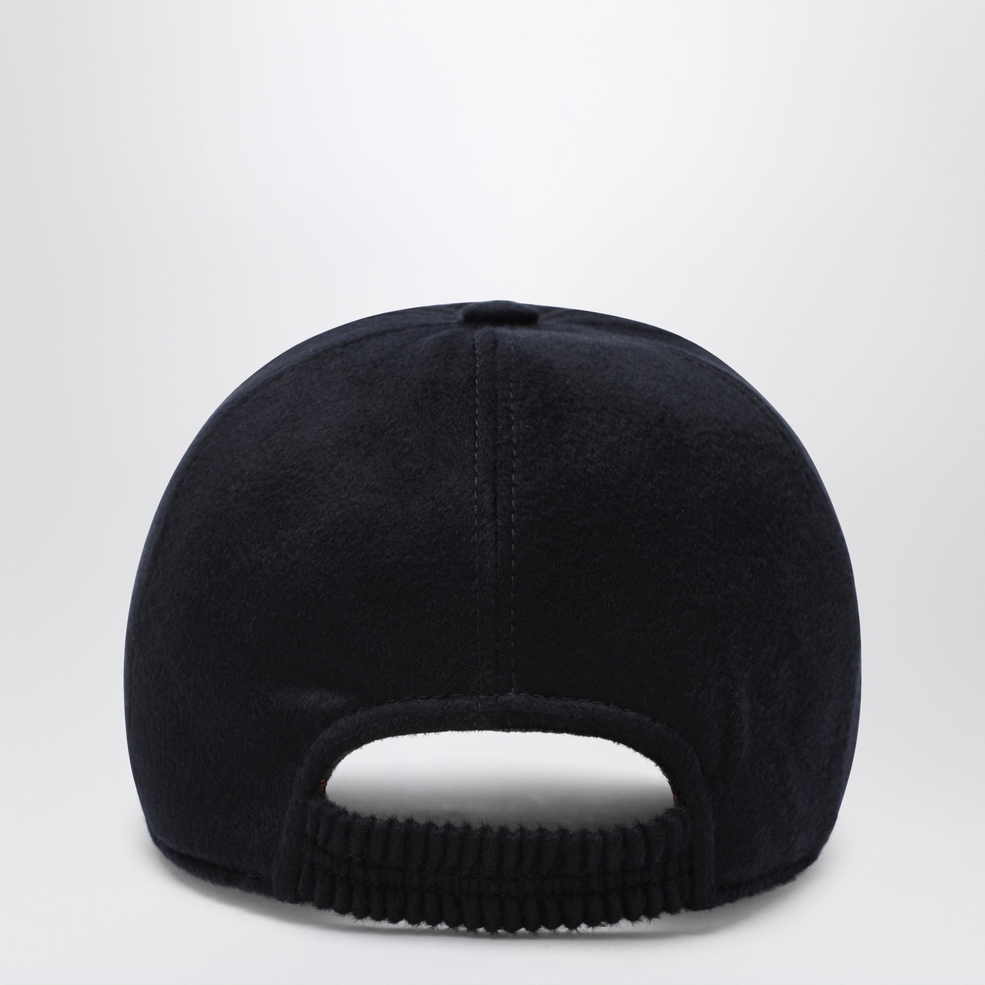Zegna Dark Blue Baseball Cap In Wool Men ZEGNA