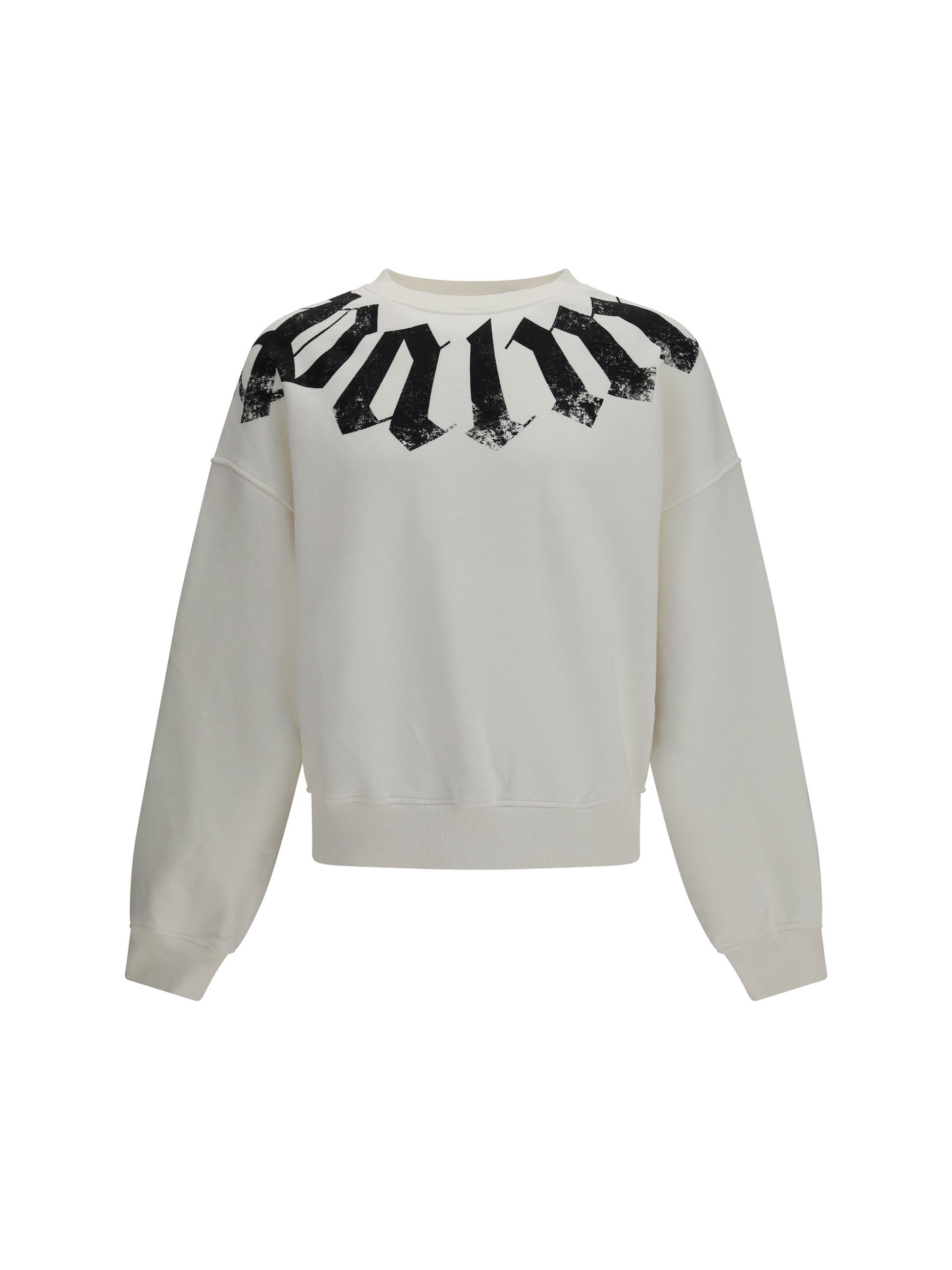 Palm Angels Men Big Neck Logo Sweatshirt PALM ANGELS