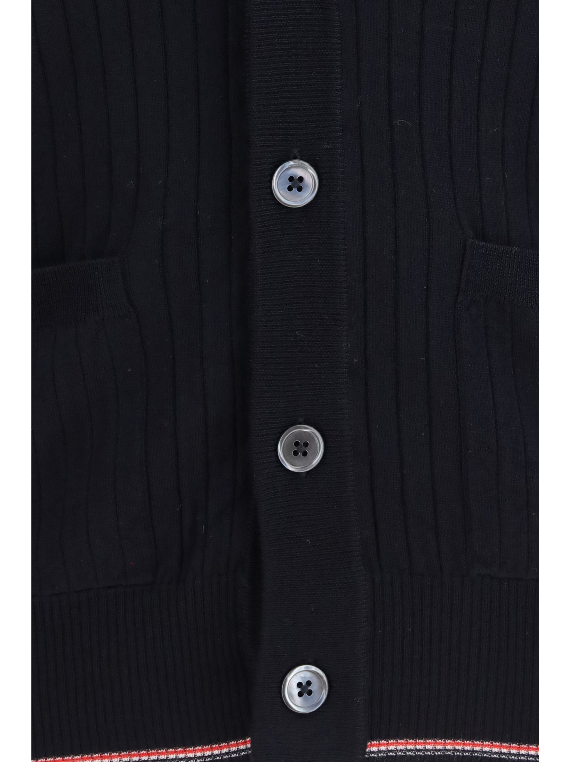 Thom Browne Men Ribbed Merino Wool Cardigan THOM BROWNE
