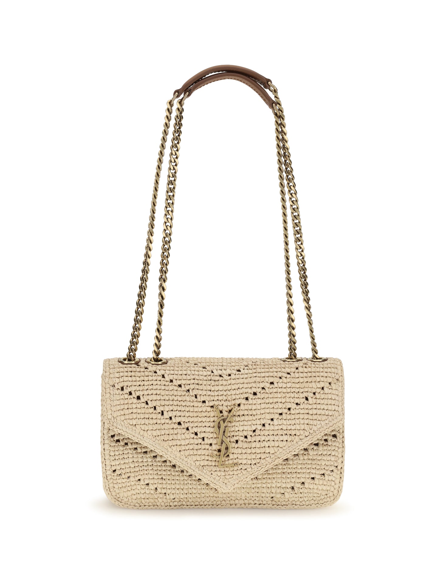 Saint Laurent Women Small Raffia Loulou Shoulder Bag SAINT LAURENT