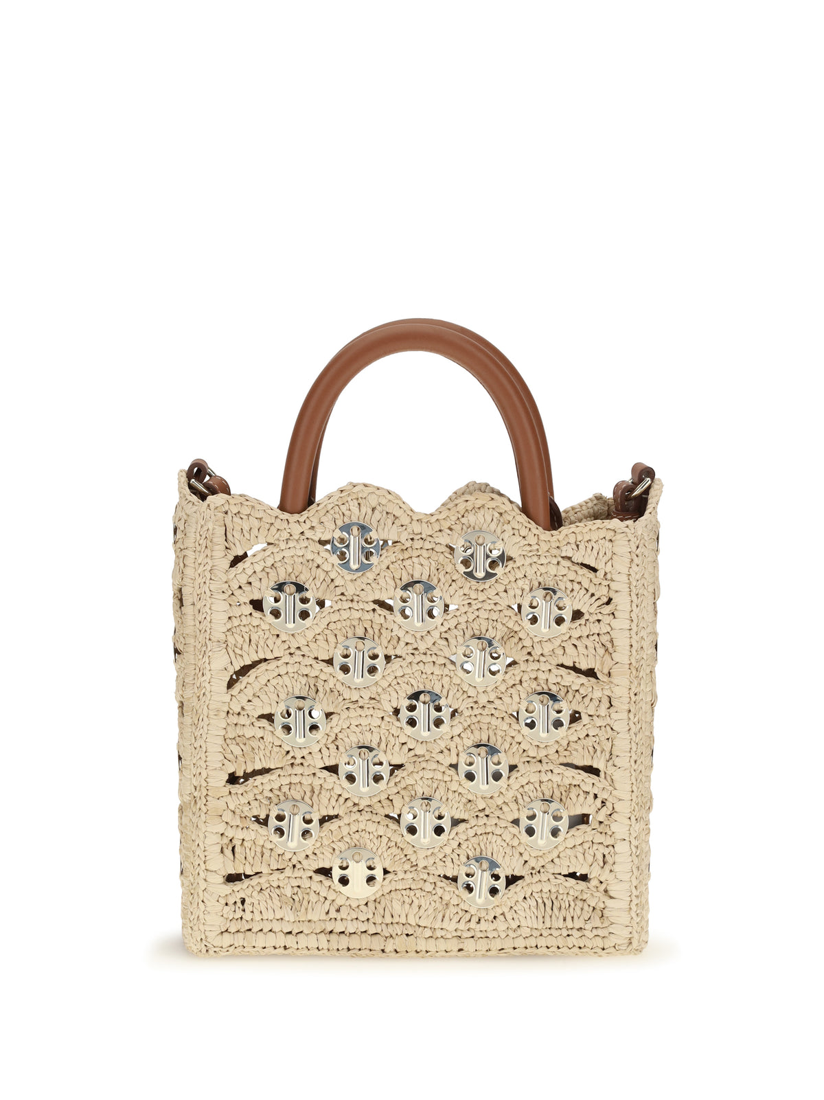 Rabanne Women 1969 Disc Raffia Top-Handle Bag PACO RABANNE