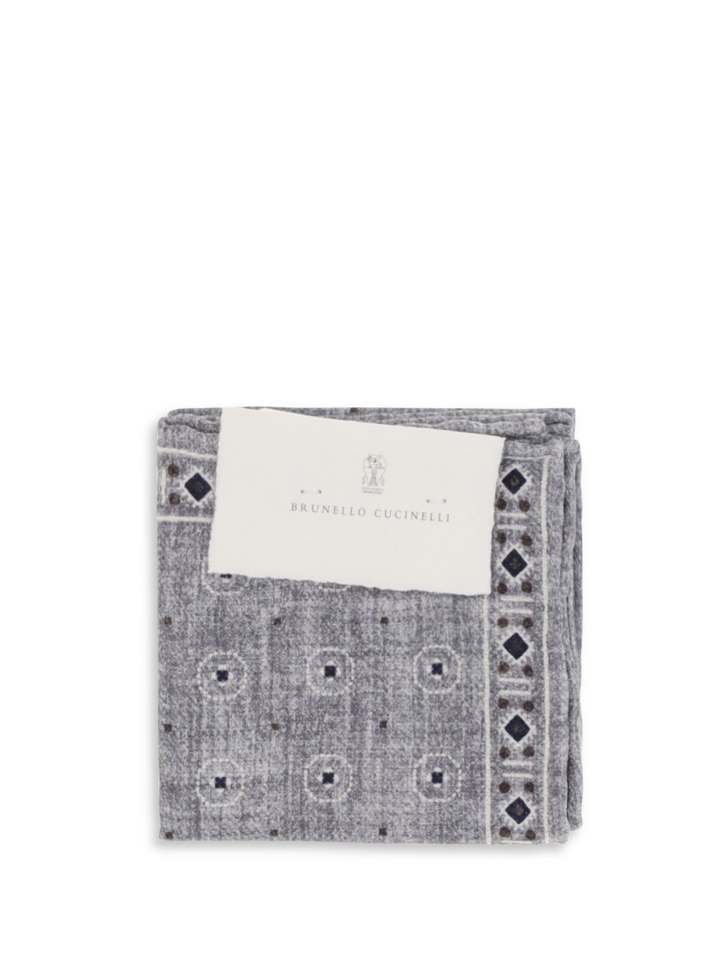 Brunello Cucinelli Men Ethnic-Patterned Silk Pocket Square BRUNELLO CUCINELLI