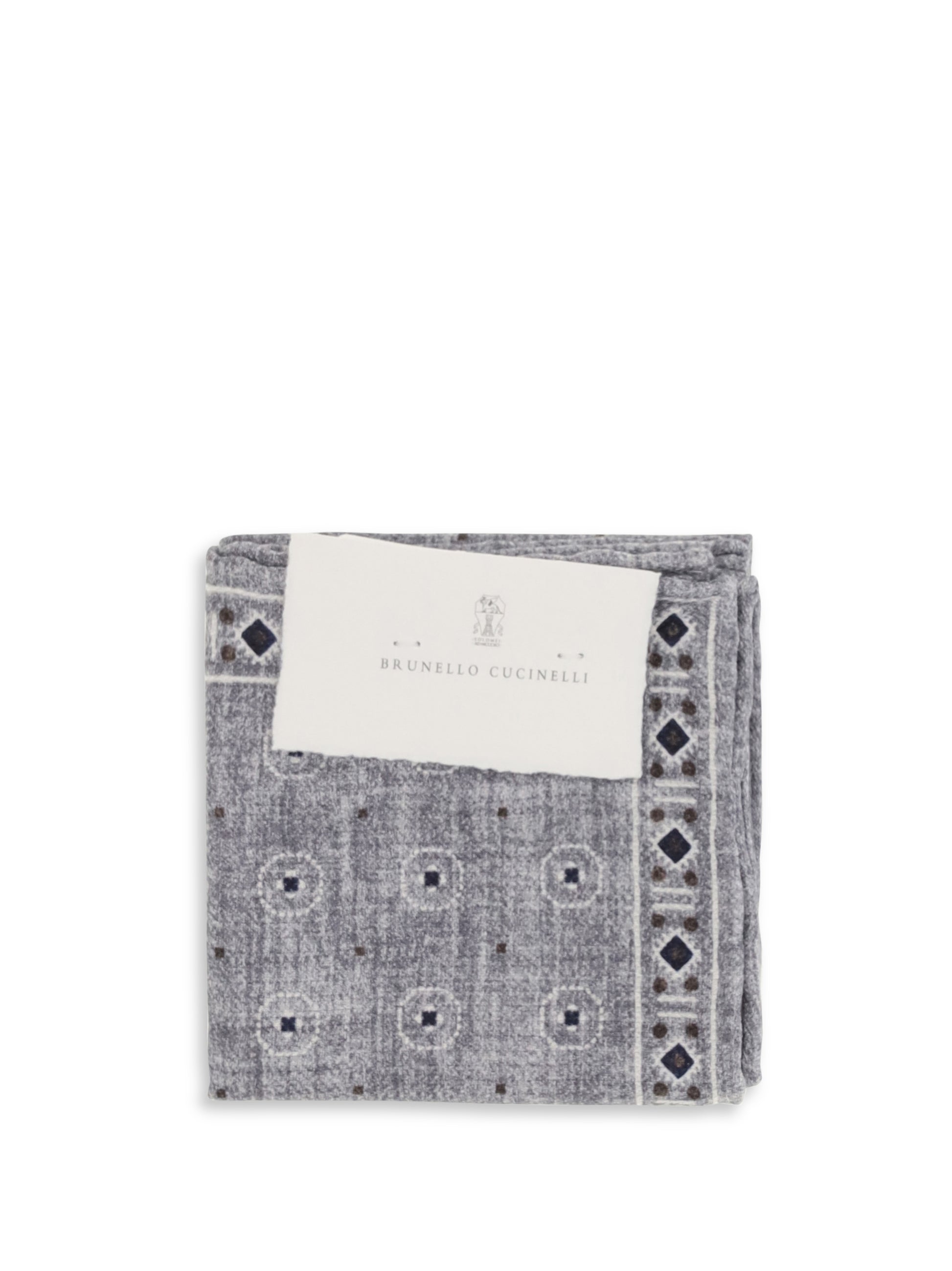Brunello Cucinelli Men Ethnic-Patterned Silk Pocket Square BRUNELLO CUCINELLI