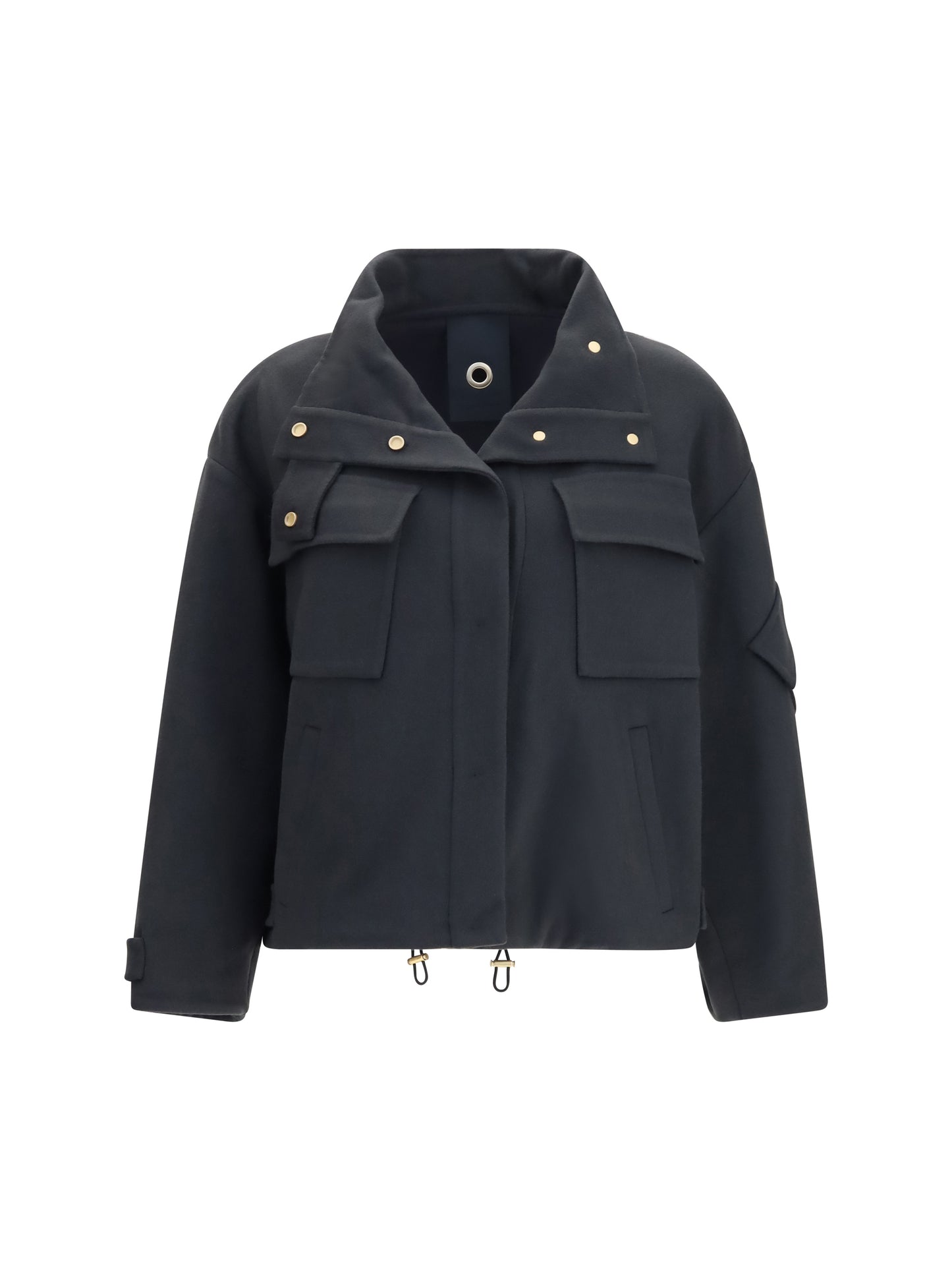 Giorgio Armani Women Coat Caban In Double Cashmere Blouson With High Collar GIORGIO ARMANI