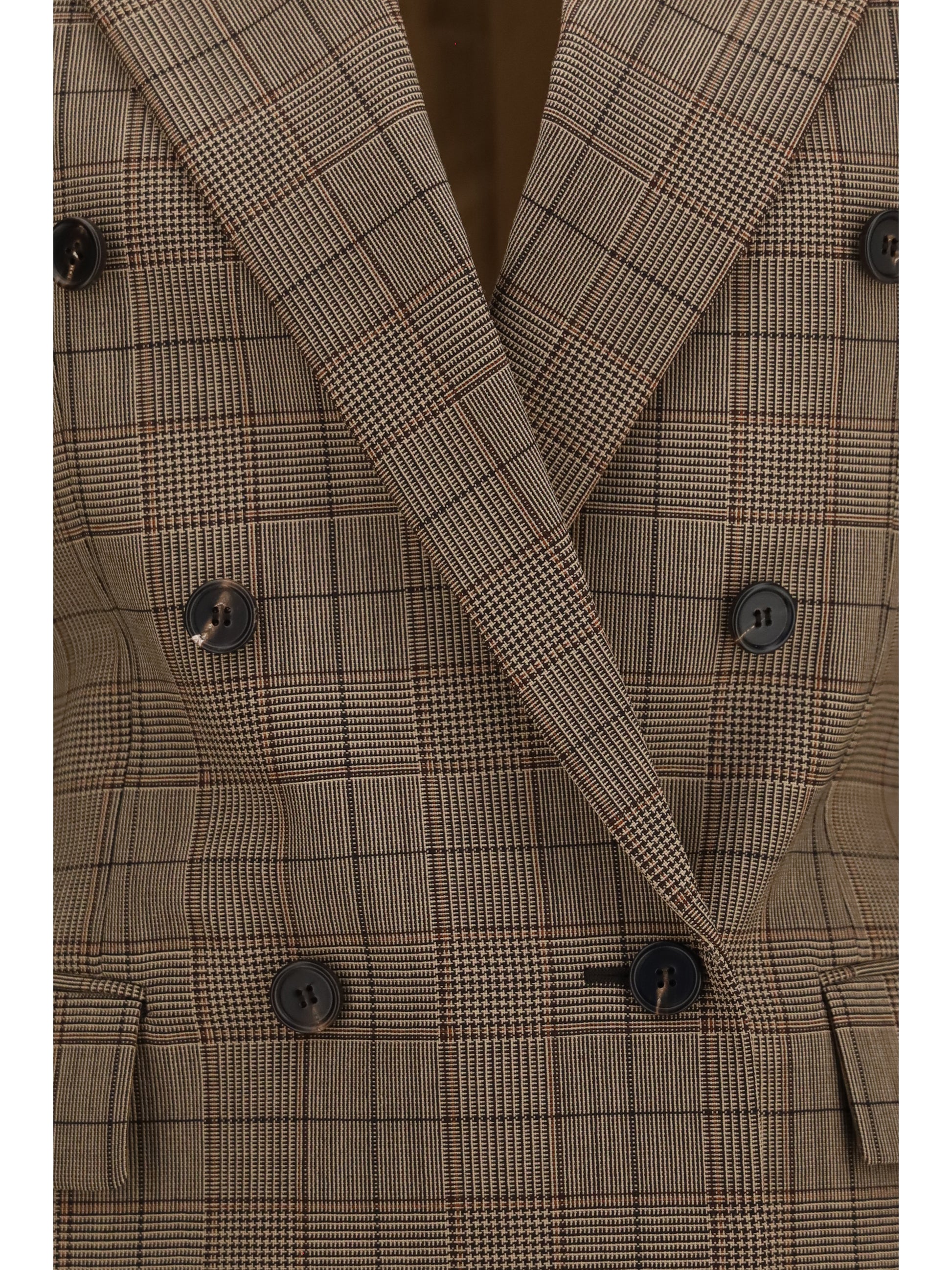 Chloé Women Checked Double-Breasted Blazer CHLOE