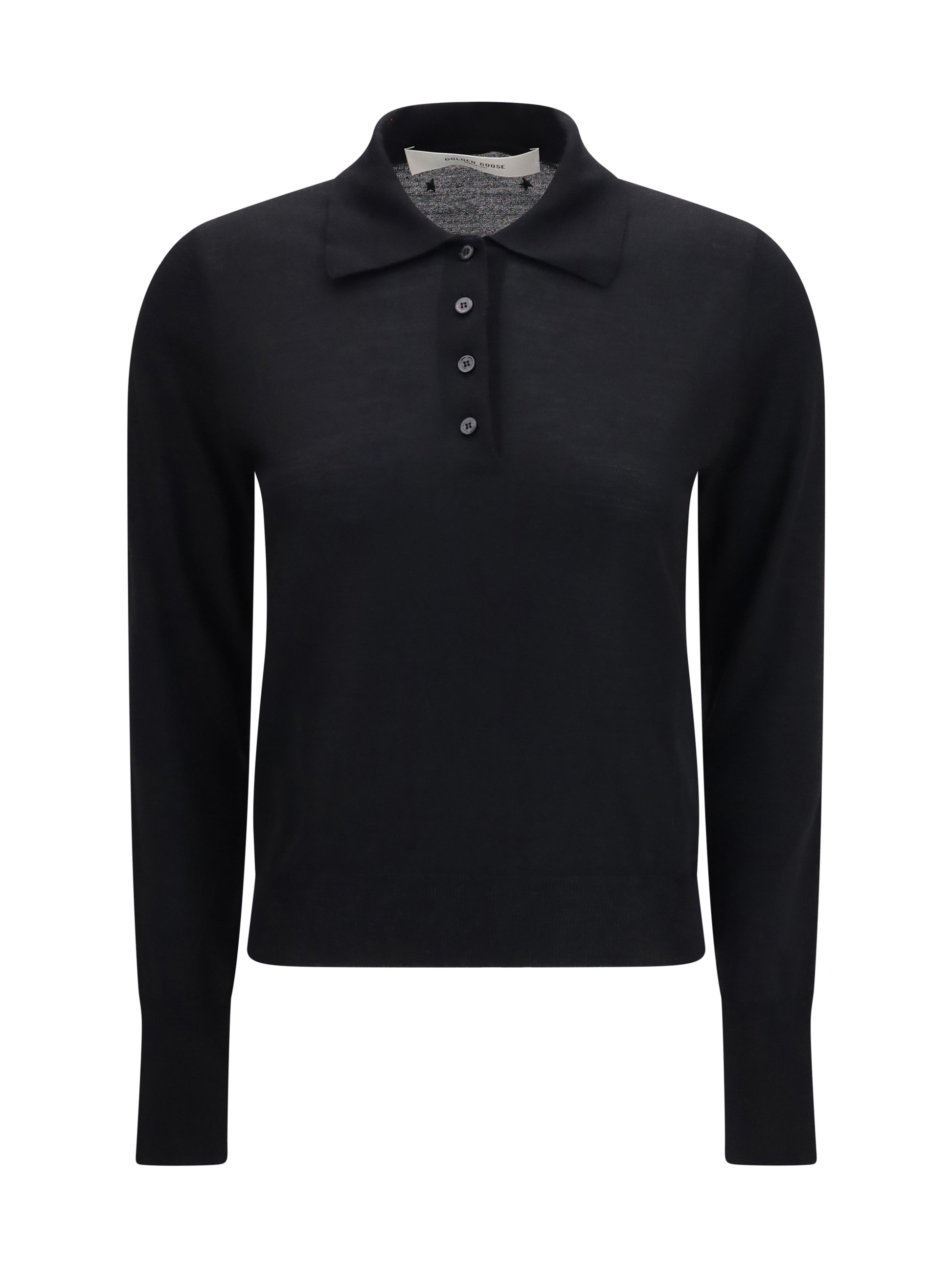 Golden Goose Women Long Sleeve Merino Wool Polo GOLDEN GOOSE