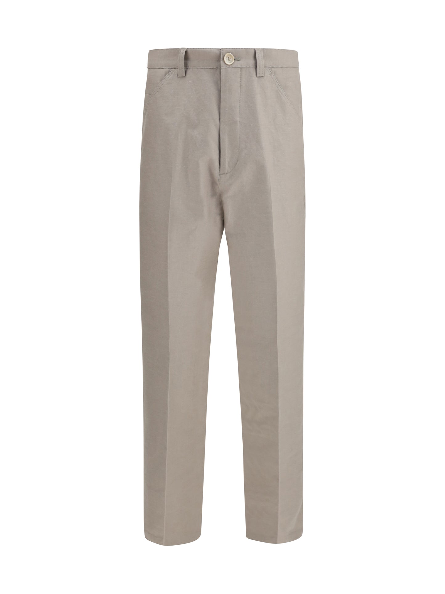 Brunello Cucinelli Men Tailored Pants In Cotton With Belt Loops BRUNELLO CUCINELLI