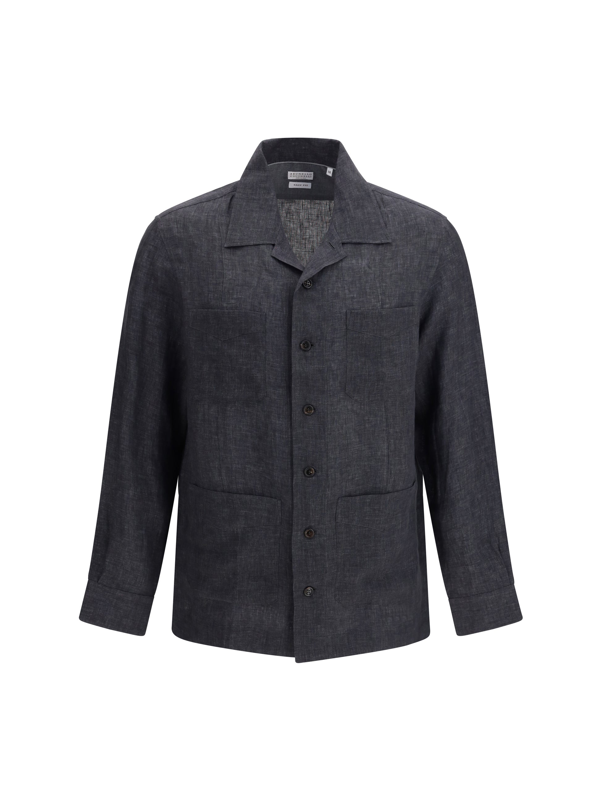 Brunello Cucinelli Men Easy Fit Linen Shirt BRUNELLO CUCINELLI