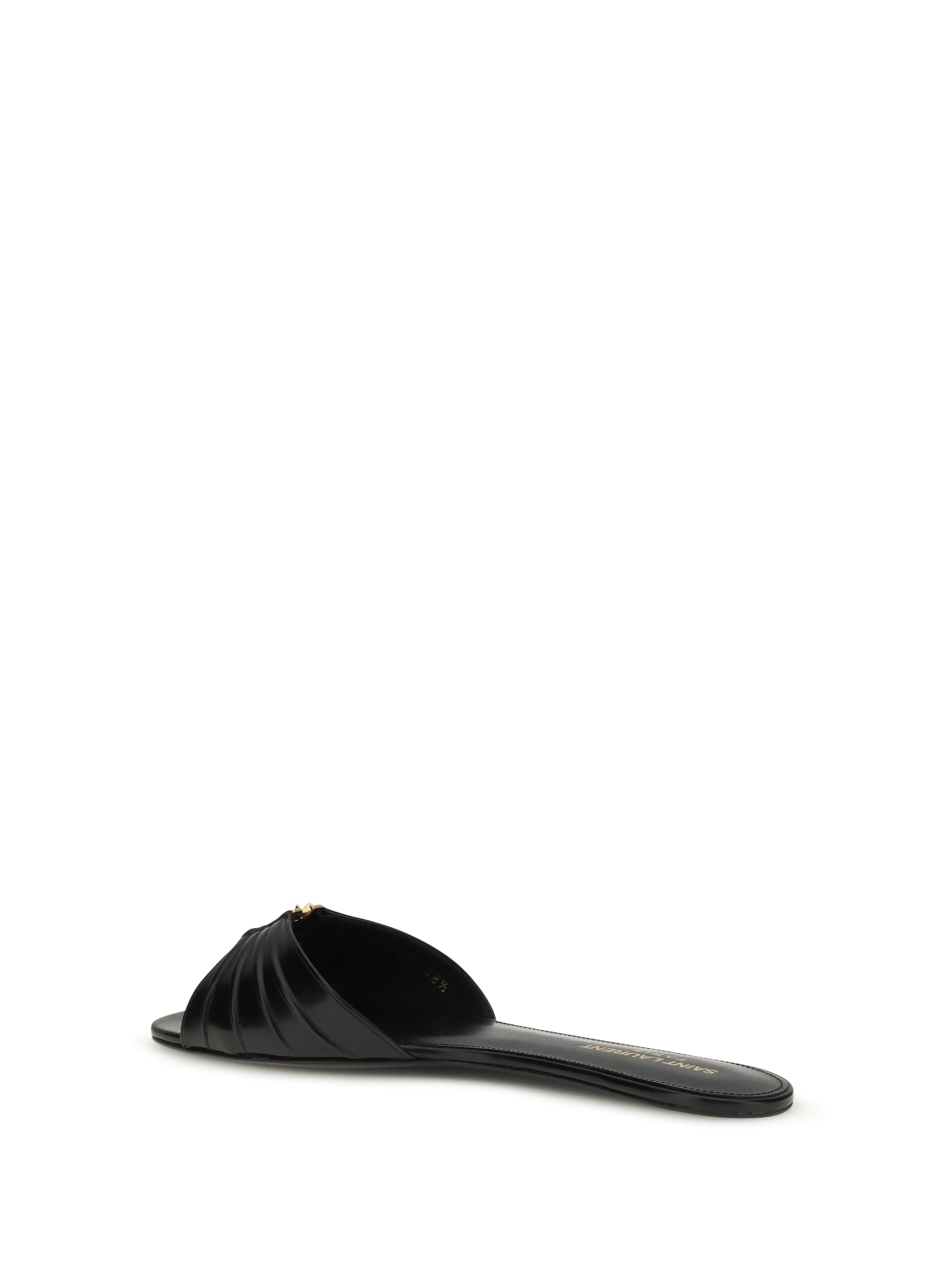 Saint Laurent Women Babylone Leather Sandals SAINT LAURENT