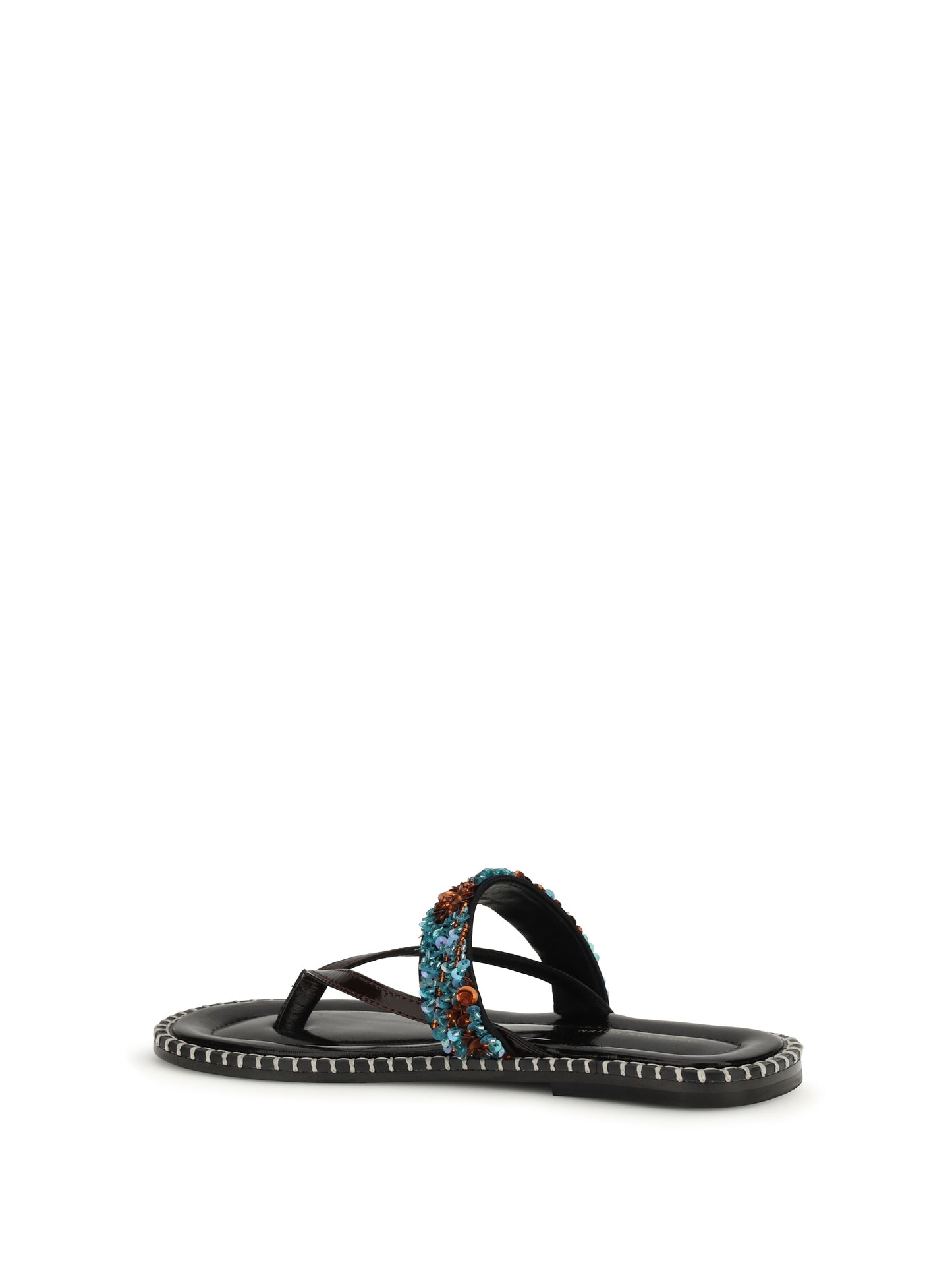 Dries Van Noten Women Slip-On Leather Sandals With Sequins DRIES VAN NOTEN