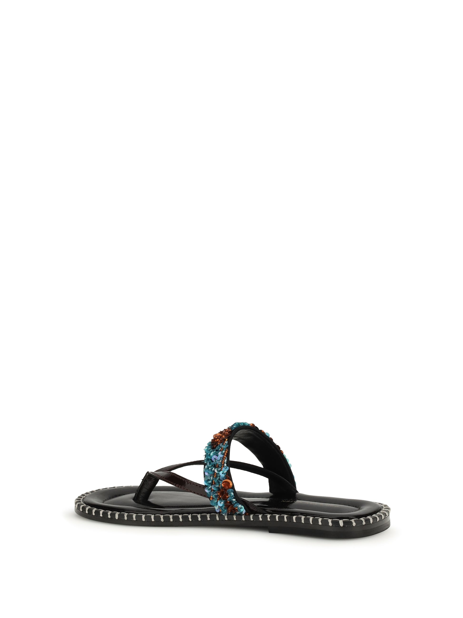 Dries Van Noten Women Slip-On Leather Sandals With Sequins DRIES VAN NOTEN