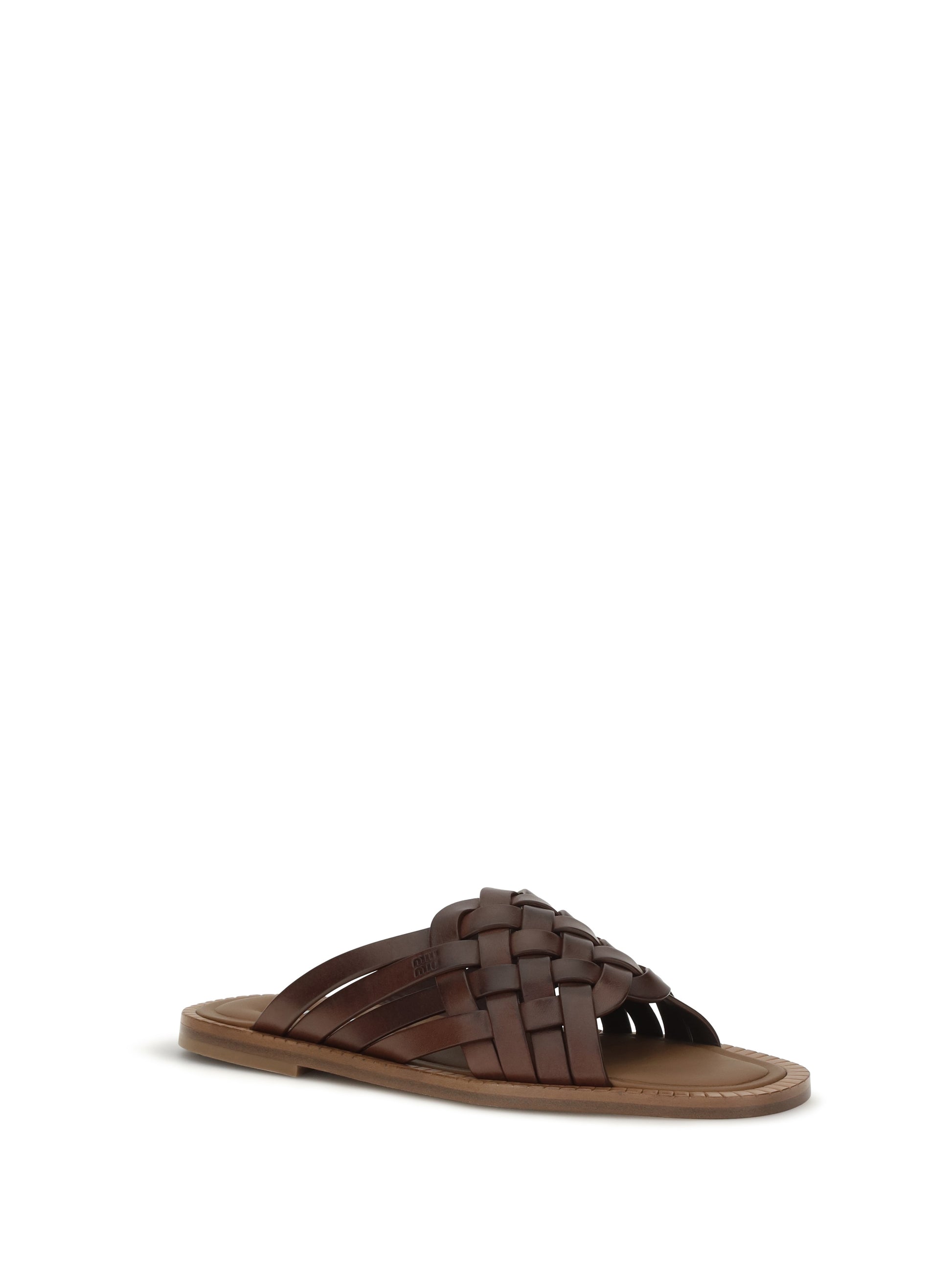 Miu Miu Women Leather Sandals MIU MIU