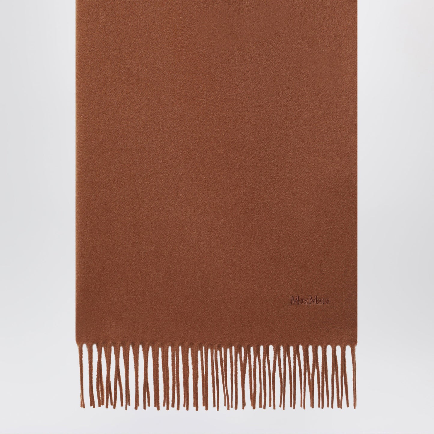 Max Mara Leather-Brown Cashmere Scarf Women MAX MARA