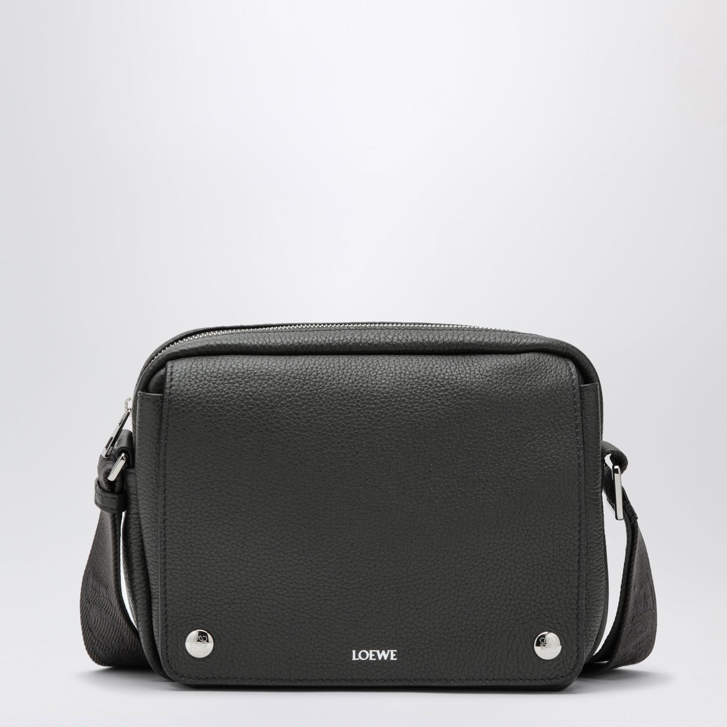 Loewe Dark Grey Leather Crossbody Bag Men LOEWE