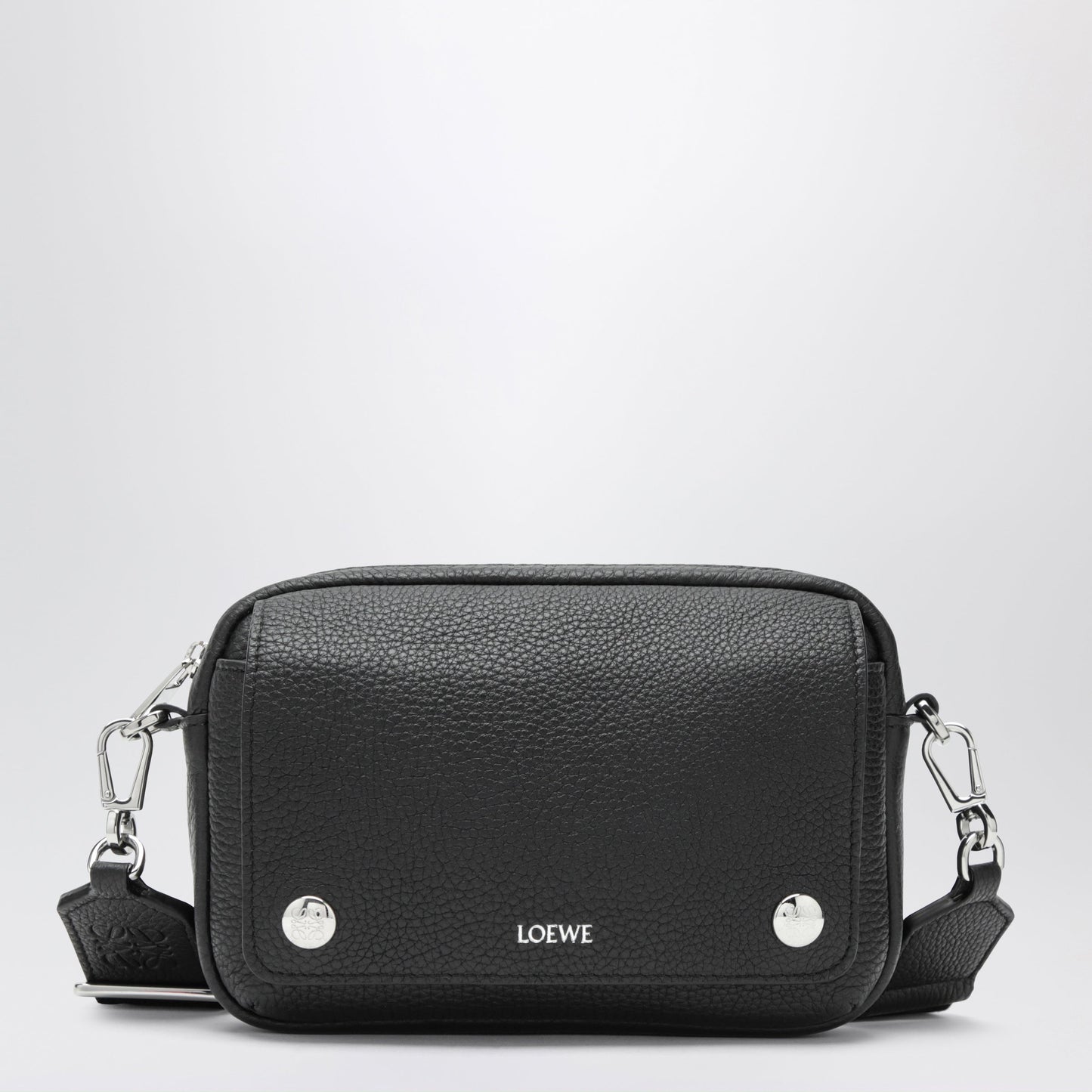 Loewe Black Grained Leather Crossbody Bag Men LOEWE