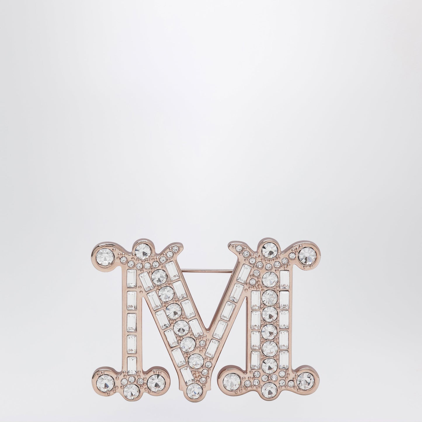Max Mara Monogram Brooch With Micro Crystals In Metal, Crystal Women MAX MARA
