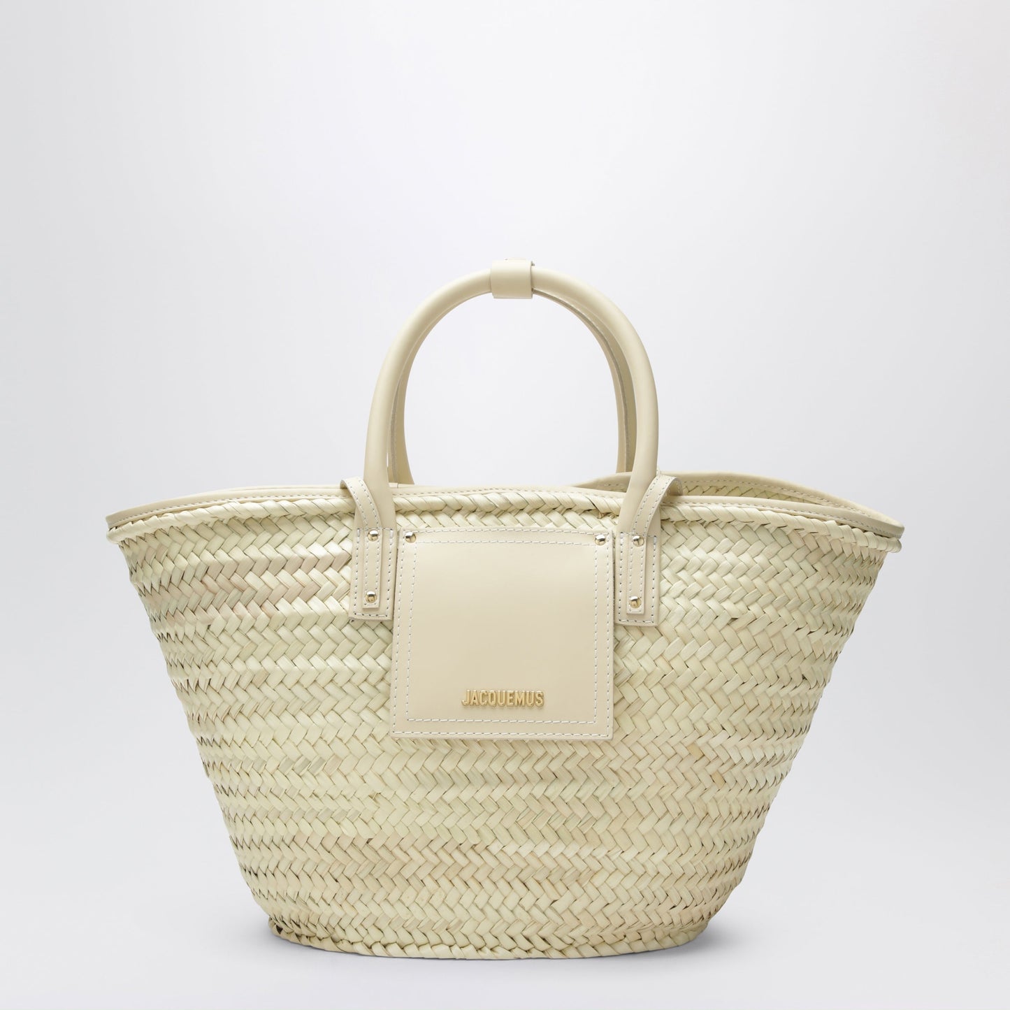 Jacquemus Le Panier Soli Woven Raffia Tote Bag In Ivory Women JACQUEMUS