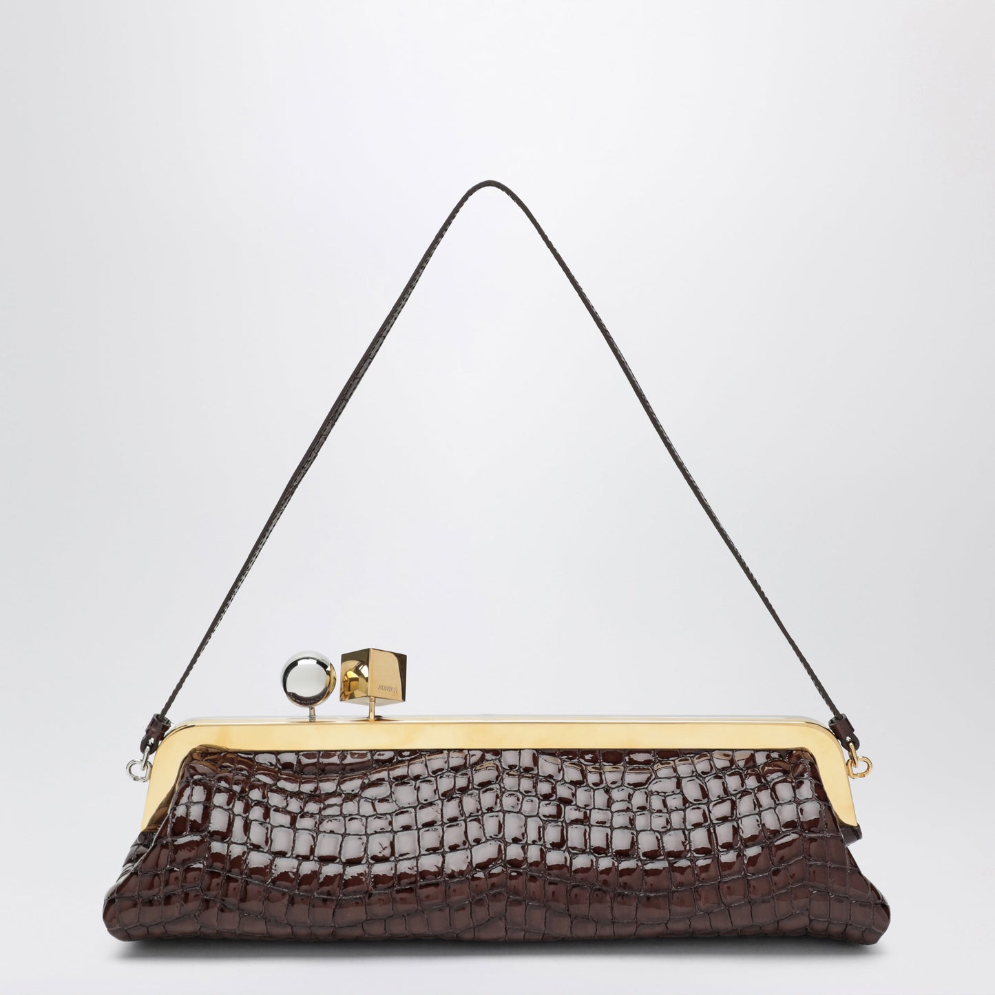 Jacquemus La Pochette Salon Pouch In Crocodile-Embossed Leather Women JACQUEMUS