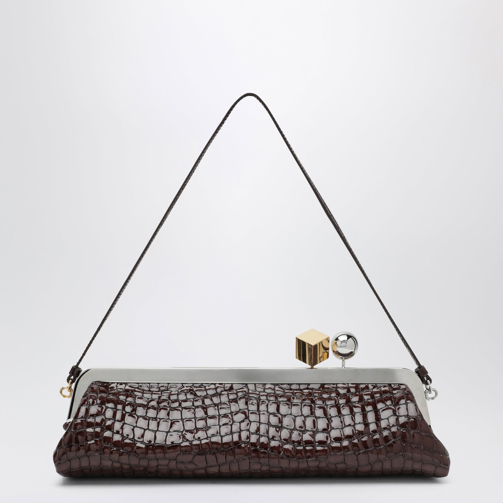 Jacquemus La Pochette Salon Pouch In Crocodile-Embossed Leather Women JACQUEMUS