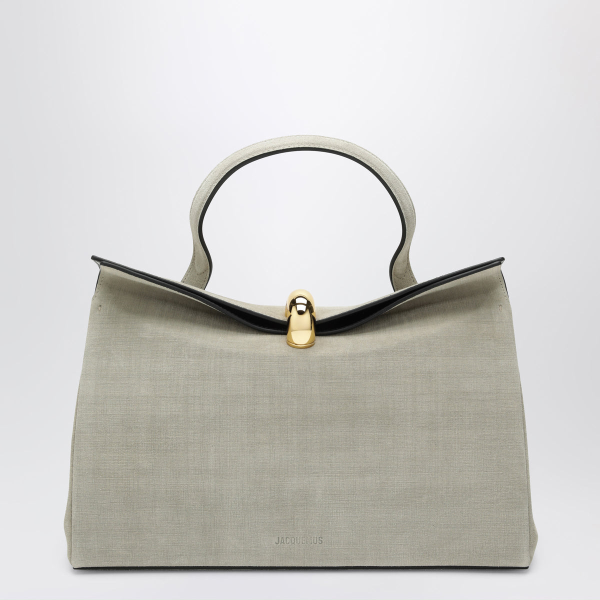 Jacquemus Valerie Greige Bag In Cowhide Leather Women JACQUEMUS