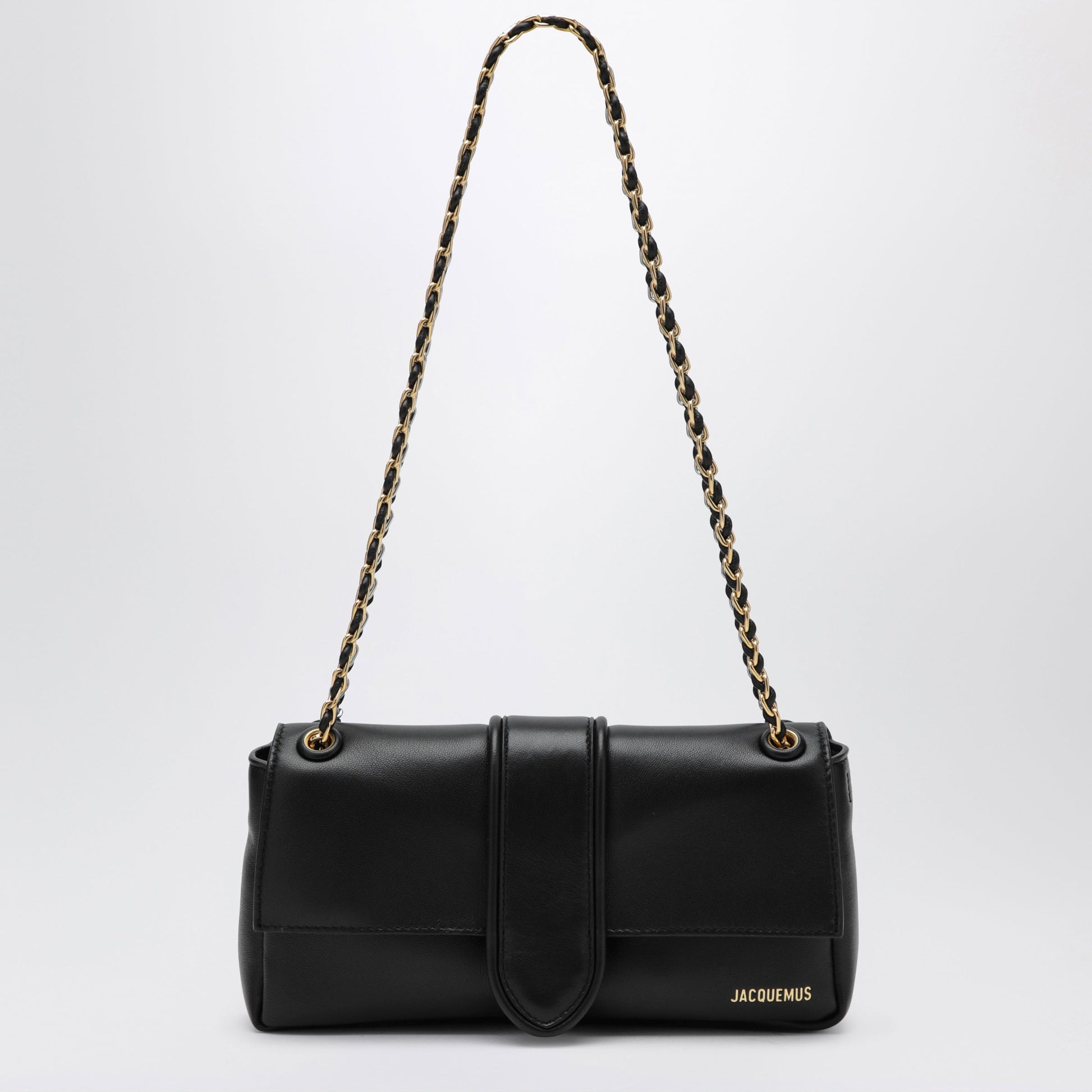 Jacquemus Chaã®Ne Soft Shoulder Bag In Black Nappa Leather Women JACQUEMUS