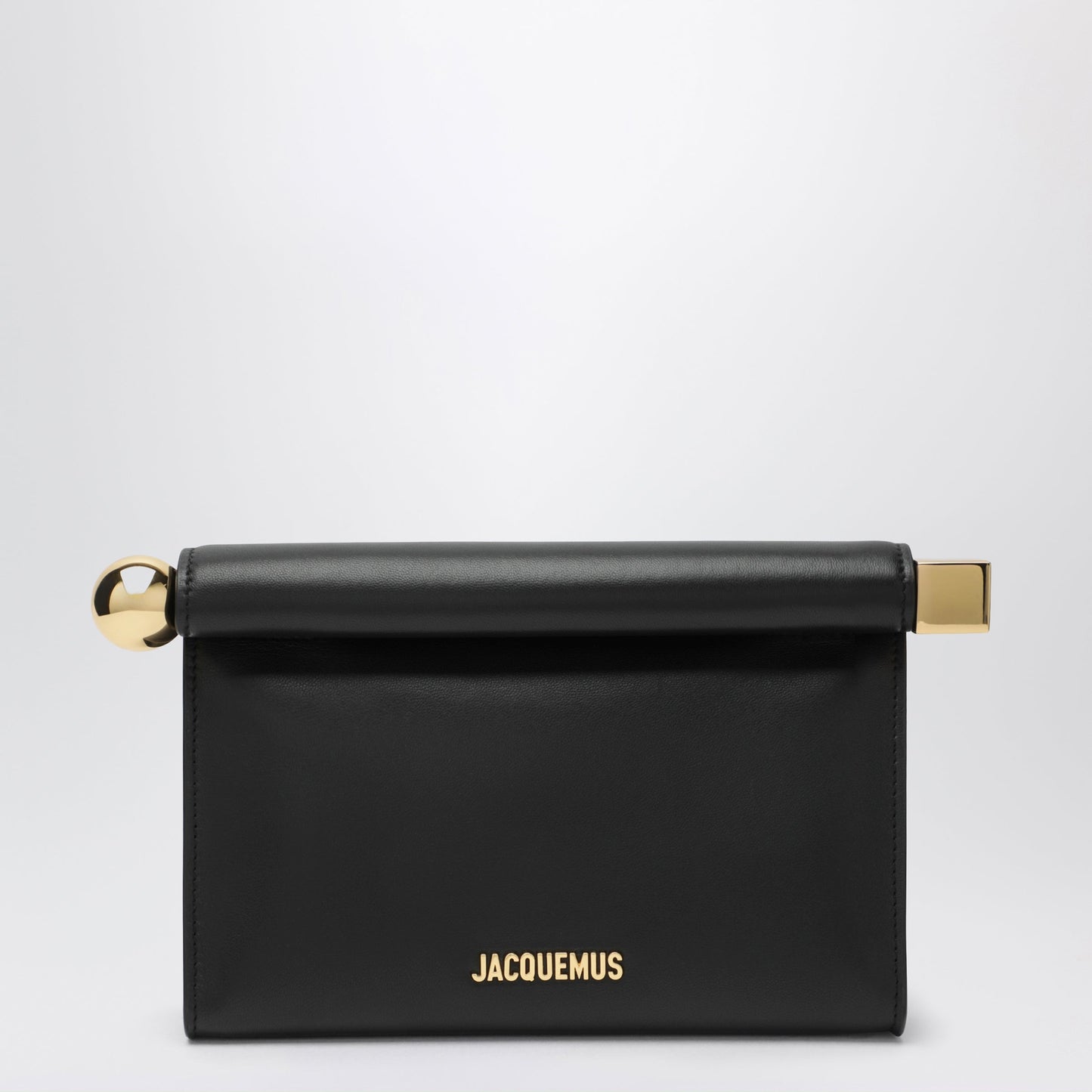 Jacquemus Black Rond Carre Bag In Leather Women JACQUEMUS