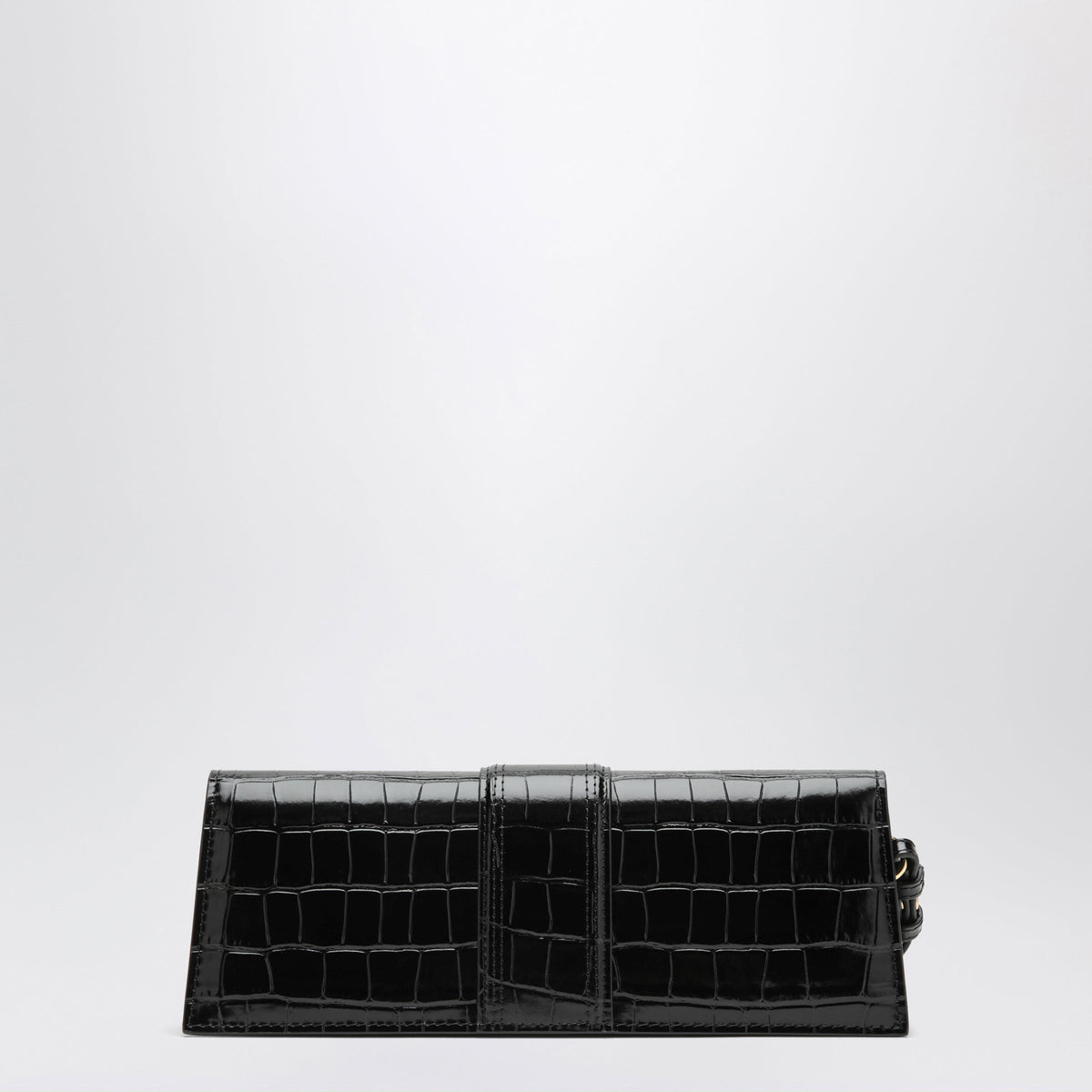 Jacquemus Black Le Bambino Pouch In Crocodile-Effect Leather Women JACQUEMUS