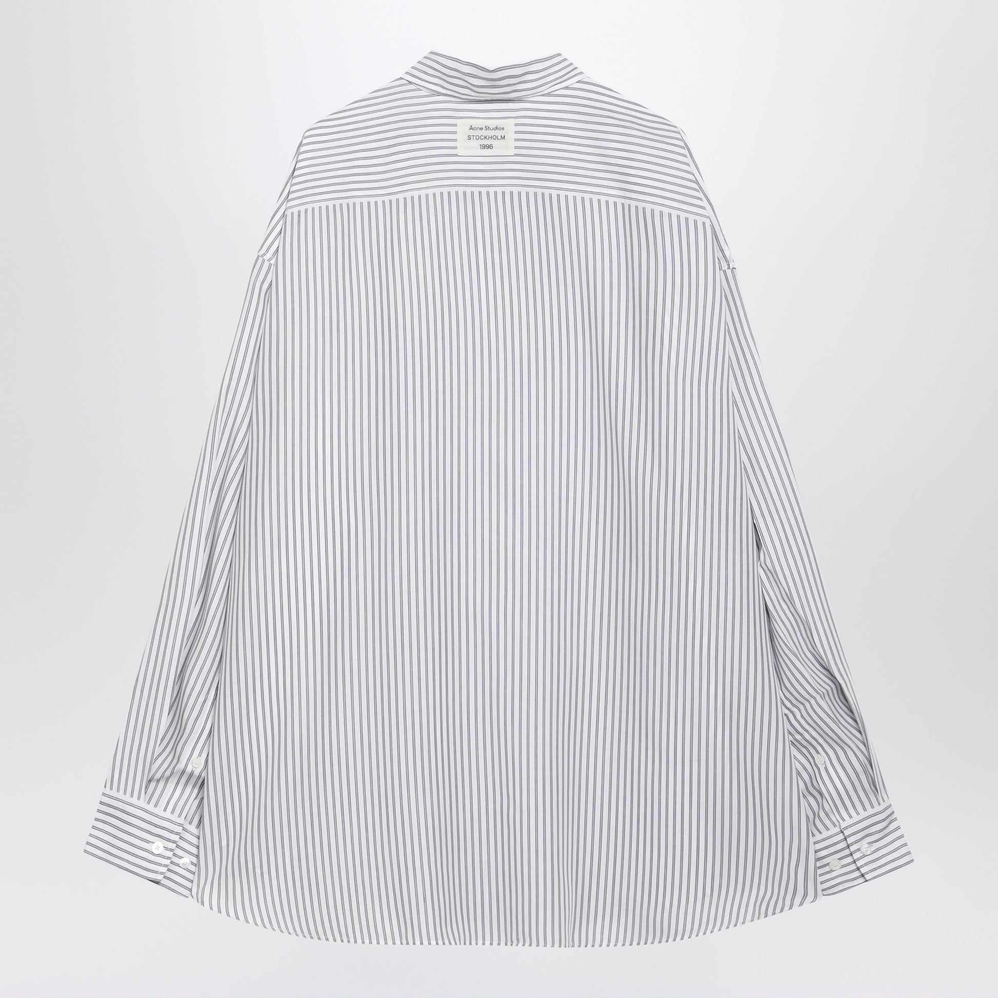 Acne Studios White Striped Lyocell Shirt Men ACNE STUDIOS
