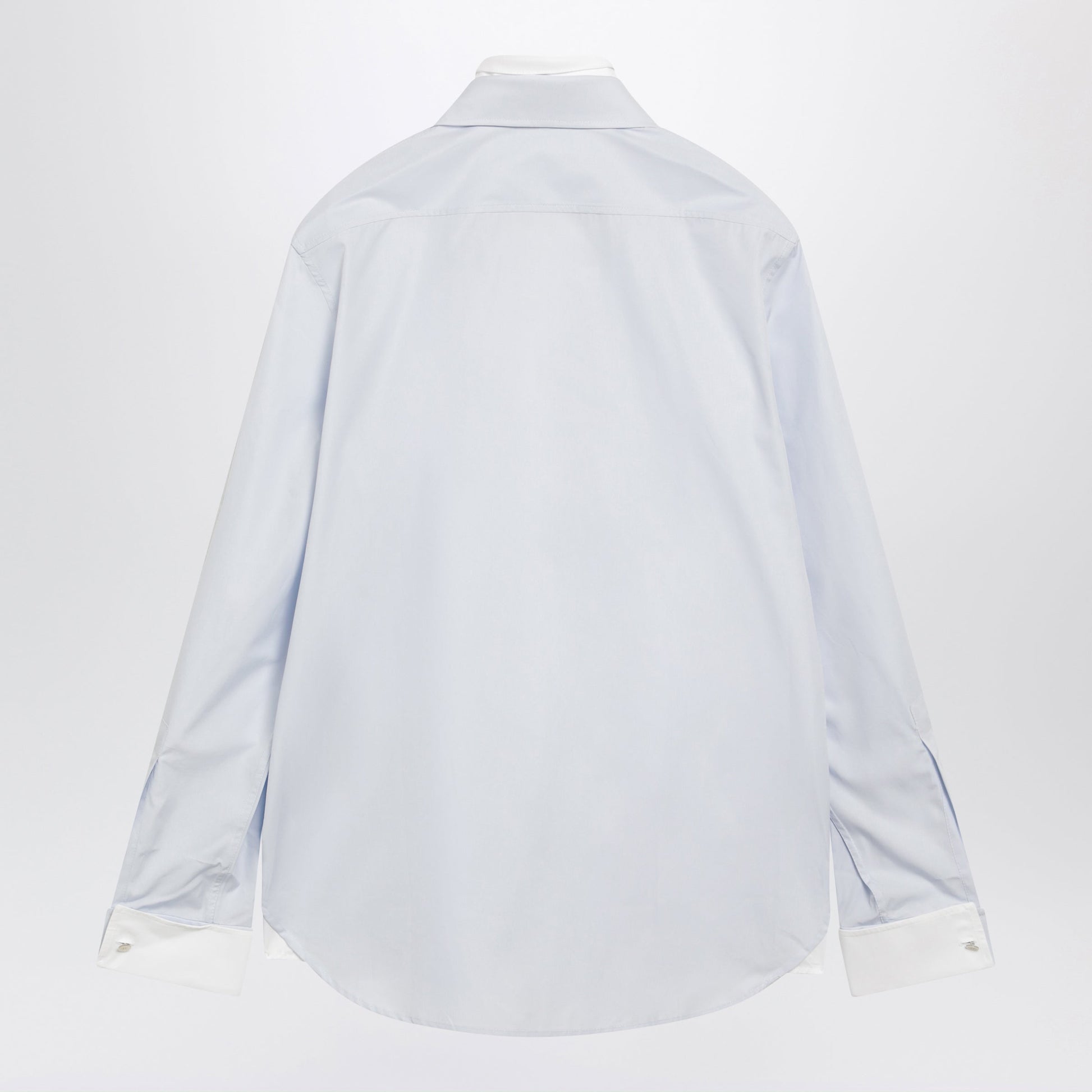 Acne Studios Layered Poplin Button-Up Shirt Blue/White Men ACNE STUDIOS