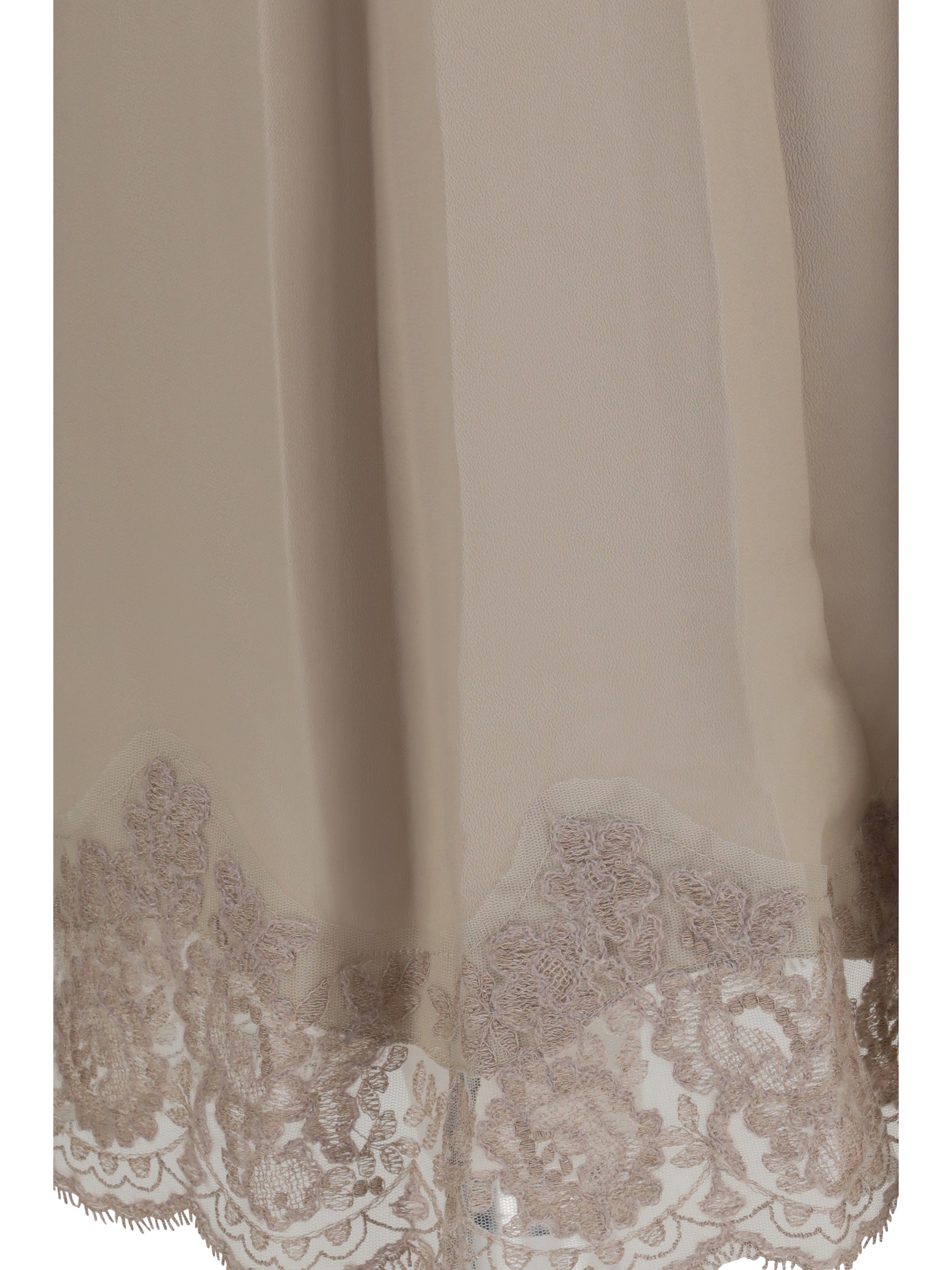 P.A.R.O.S.H. Women Silk Blend Midi Skirt With Lace Hem P.A.R.O.S.H.