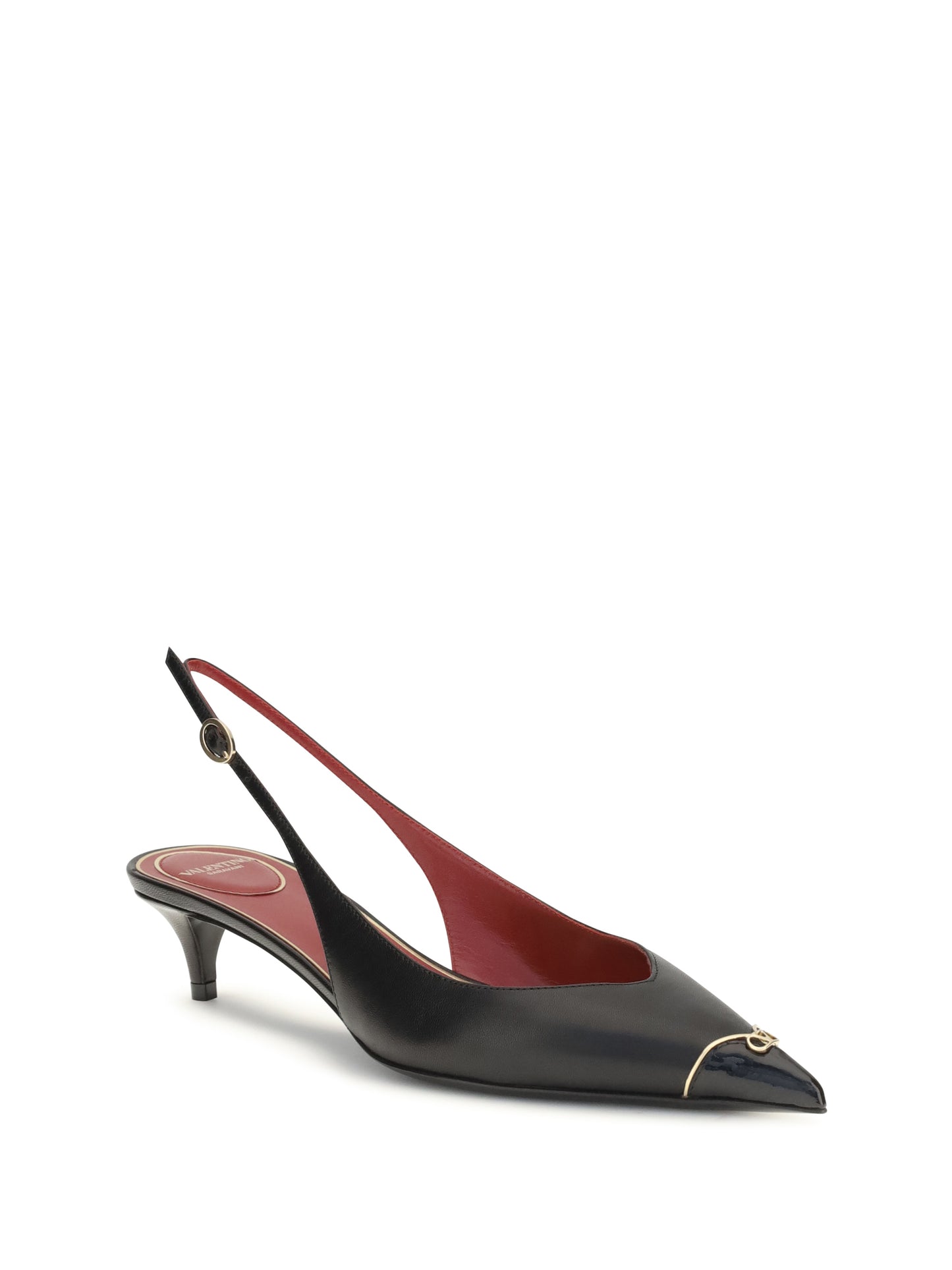 Valentino Garavani Women Vlogo Signature Kitten-Heel Slingback Pumps VALENTINO GARAVANI