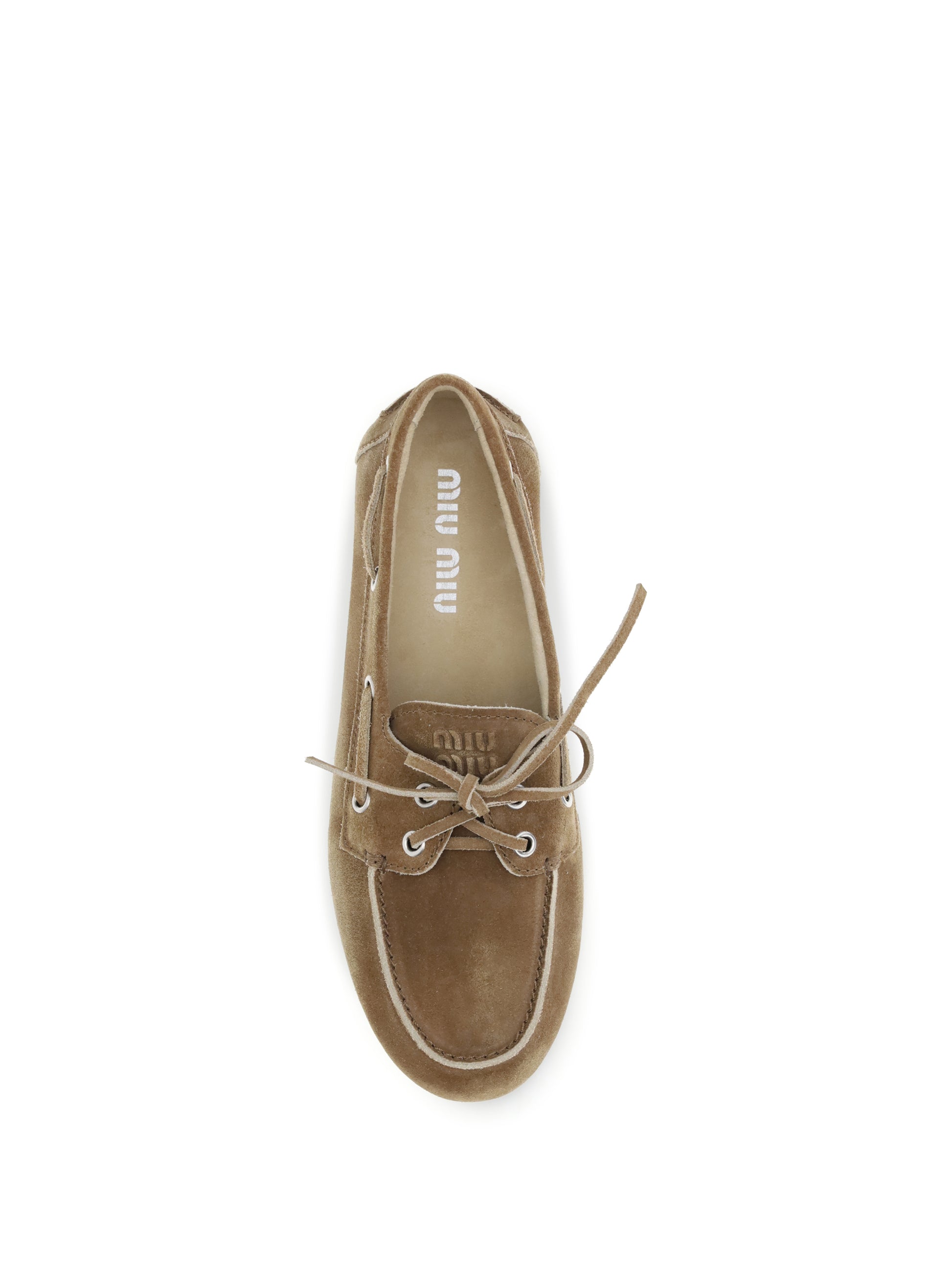 Miu Miu Women Delavé Suede Unlined Loafers MIU MIU