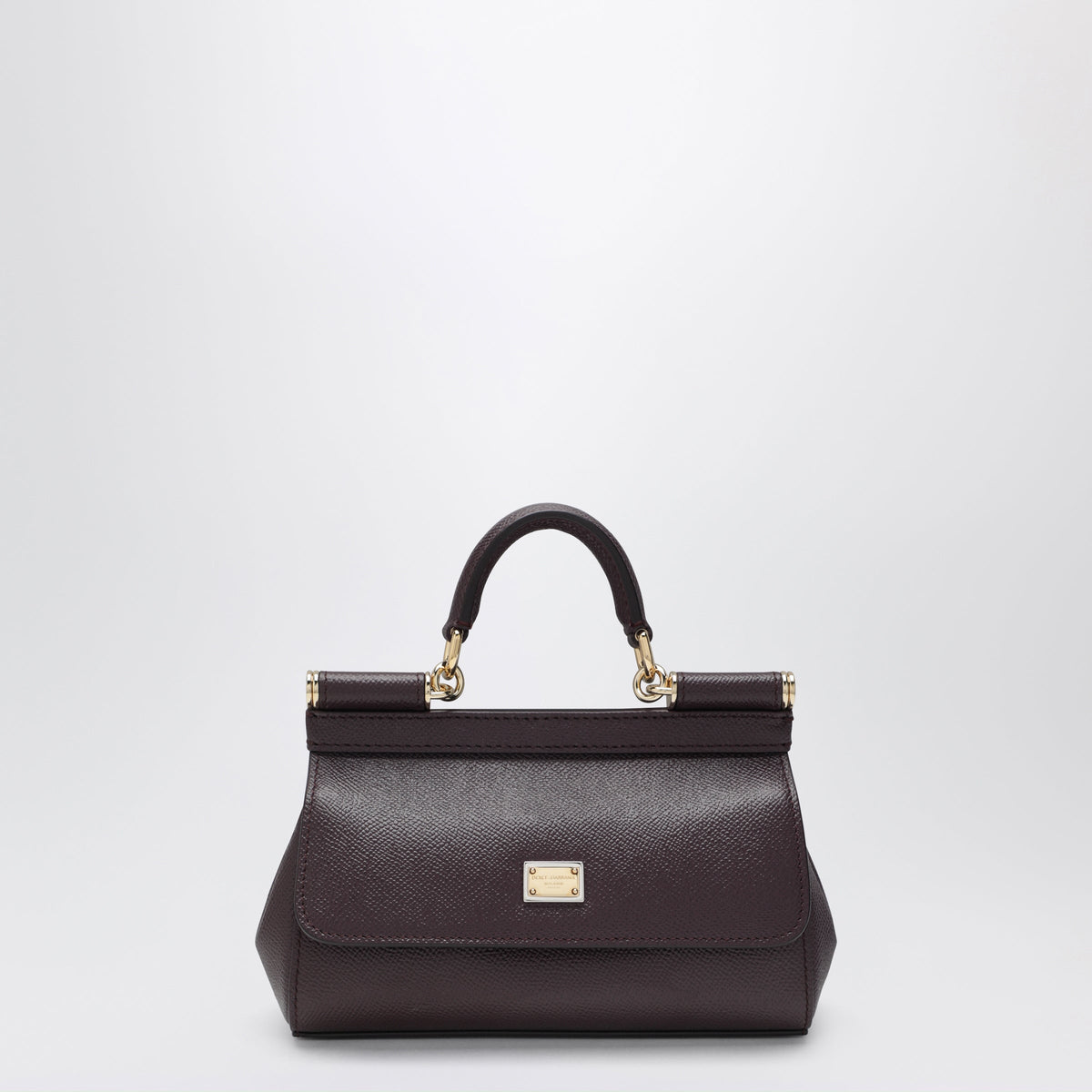 Dolce&Gabbana Small Sicily Top-Handle Bag In Wine-Colored Leather Women DOLCE & GABBANA