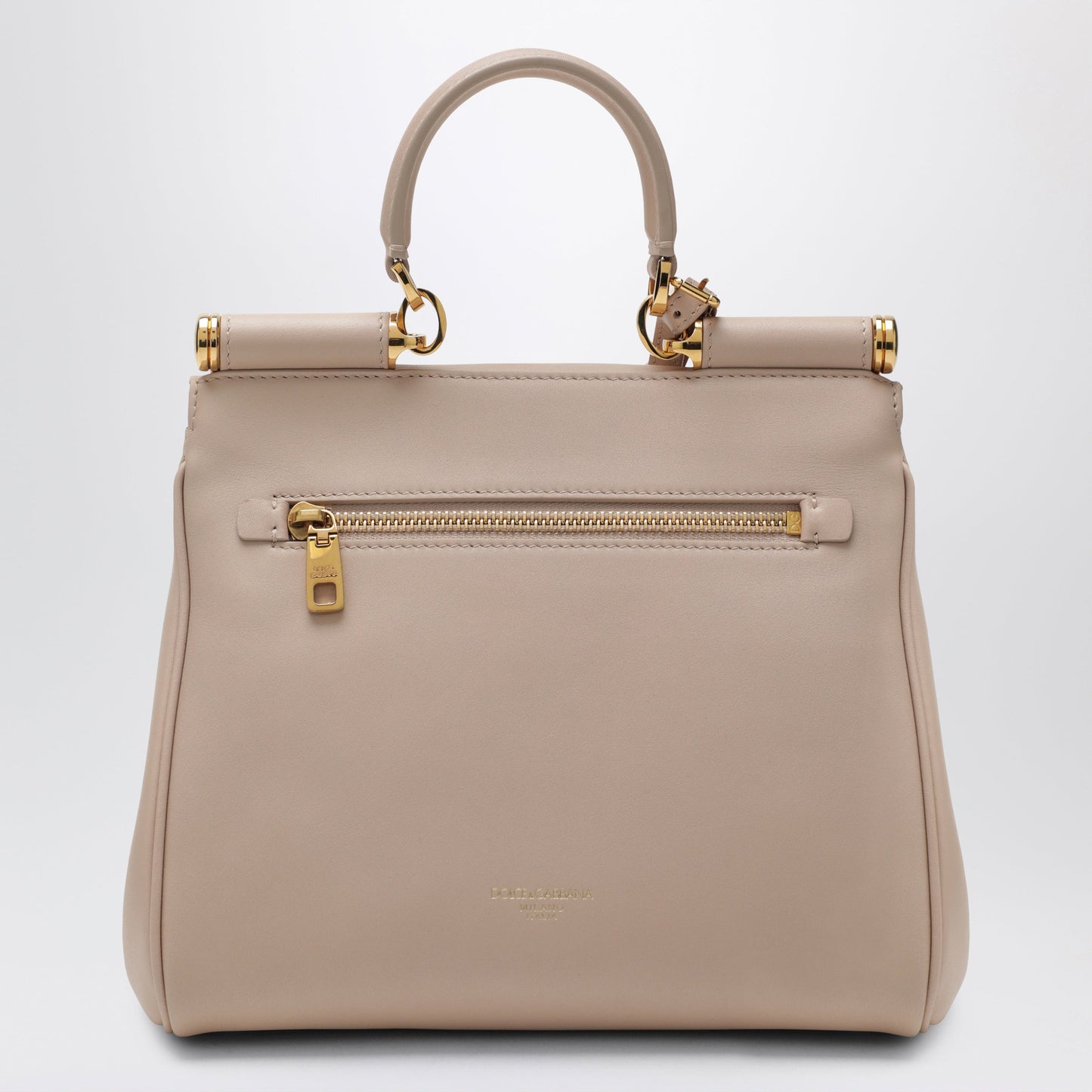 Dolce&Gabbana My Sicily Small Nude-Colored Plonge Leather Bag Women DOLCE & GABBANA