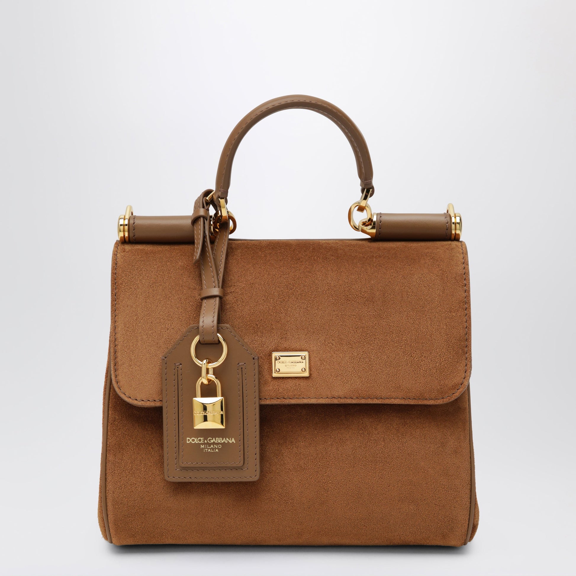 Dolce&Gabbana Small My Sicily Bag In Camel Split Leather Women DOLCE & GABBANA