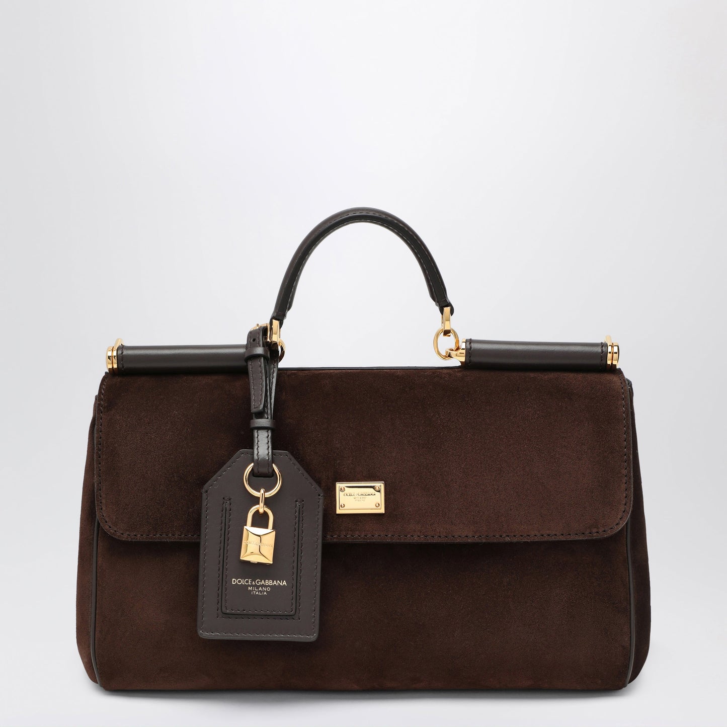 Dolce&Gabbana Brown Suede Leather Bag My Sicily Women DOLCE & GABBANA