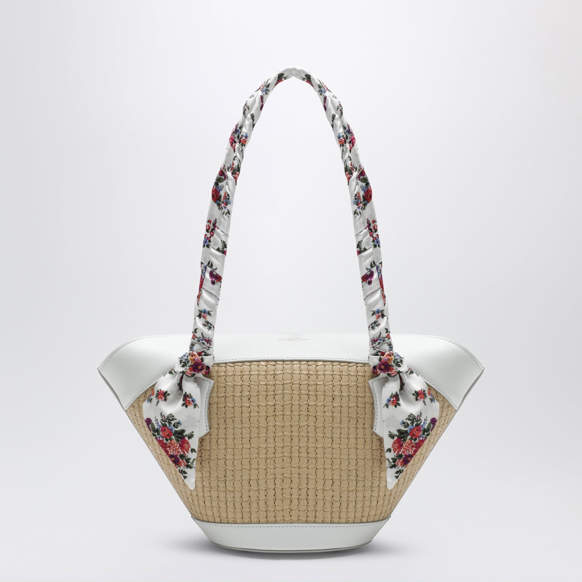 Dolce&Gabbana Capri Raffia Coffa Bag In Cream And White Women DOLCE & GABBANA