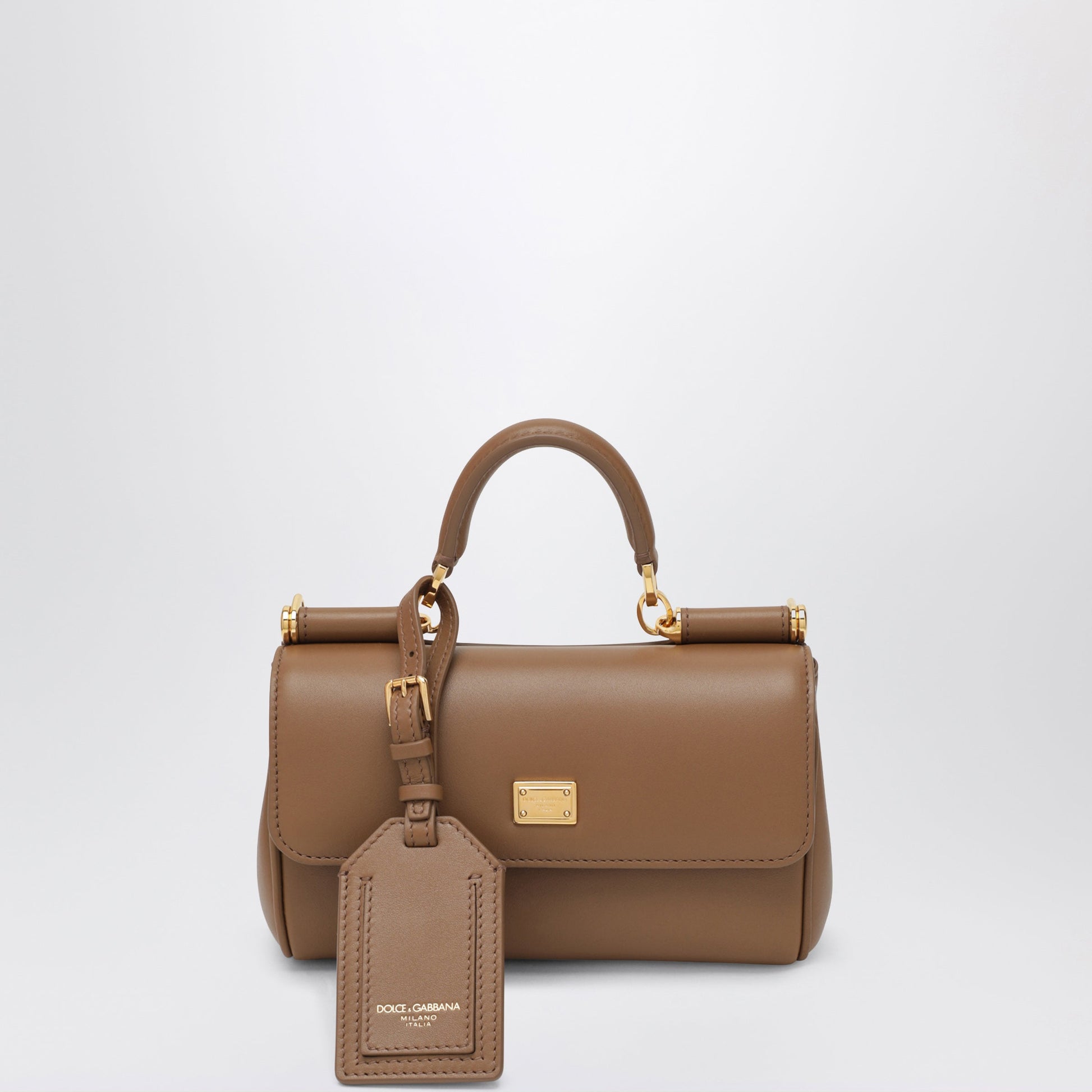 Dolce&Gabbana Mini My Sicily Handbag In Caramel Leather Women DOLCE & GABBANA