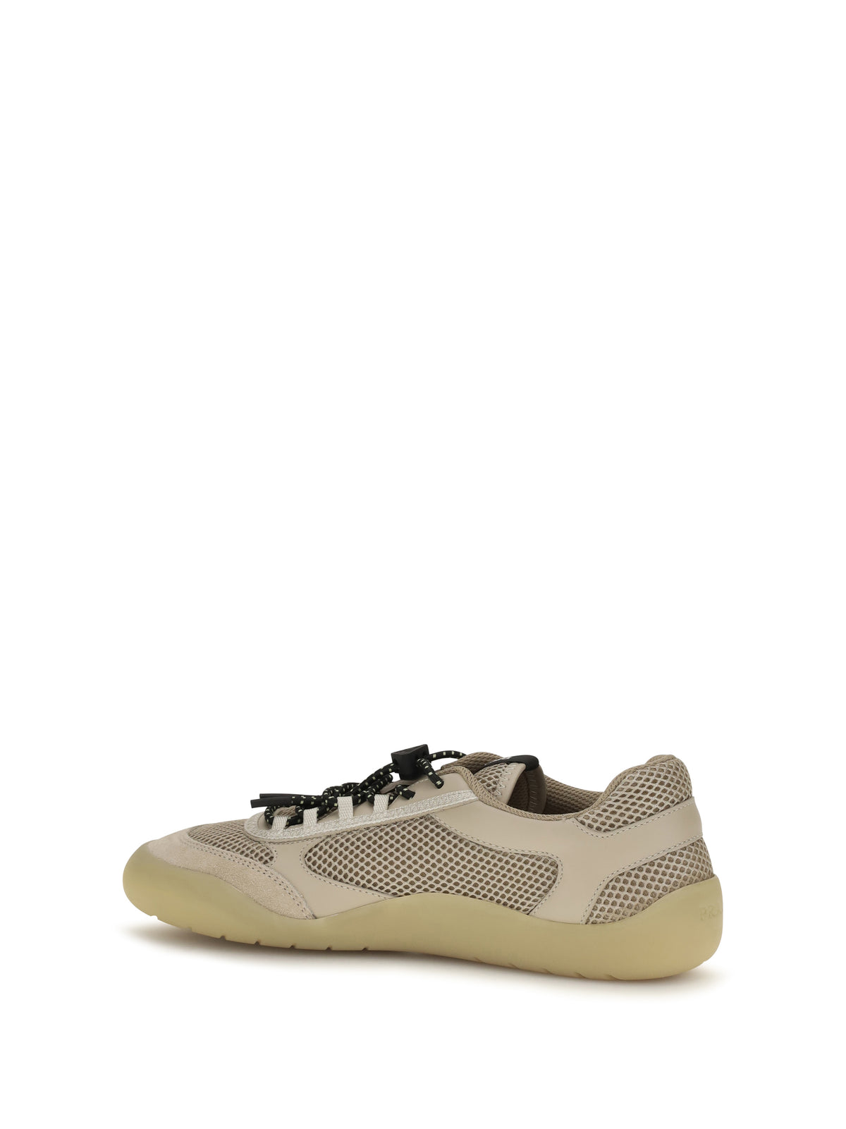 Prada Women Speedrock Mesh And Leather Sneakers PRADA