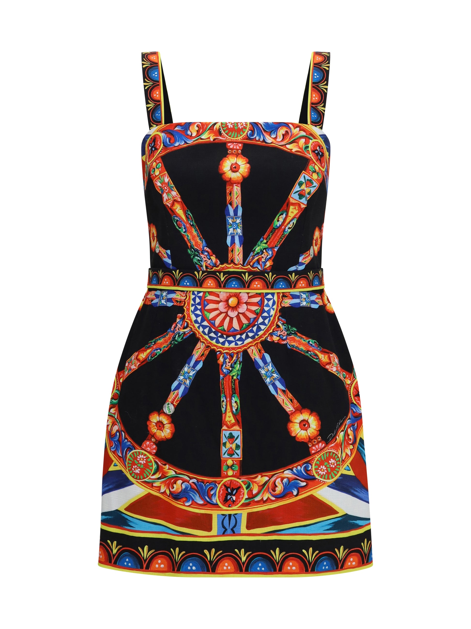 Dolce & Gabbana Women Fitted Printed Boat-Neck Dress DOLCE & GABBANA
