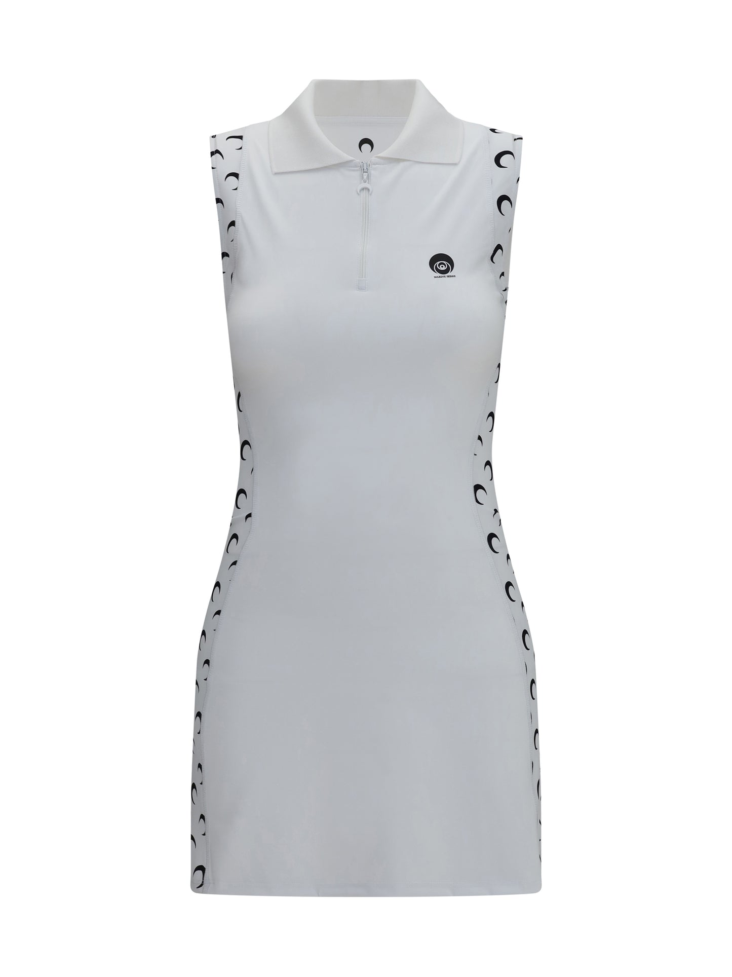 Marine Serre Women Moon Print Mini Polo Dress MARINE SERRE