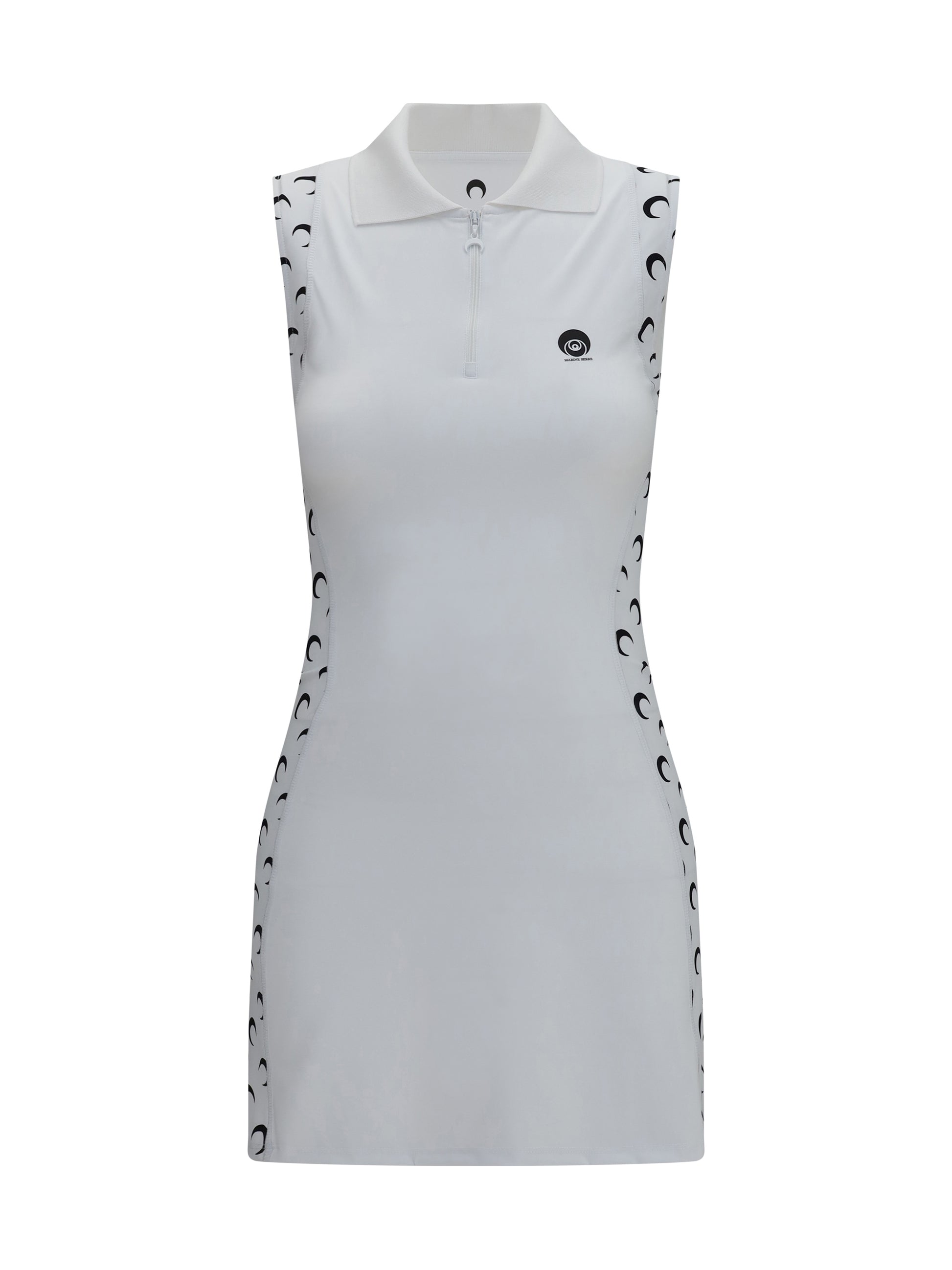 Marine Serre Women Moon Print Mini Polo Dress MARINE SERRE